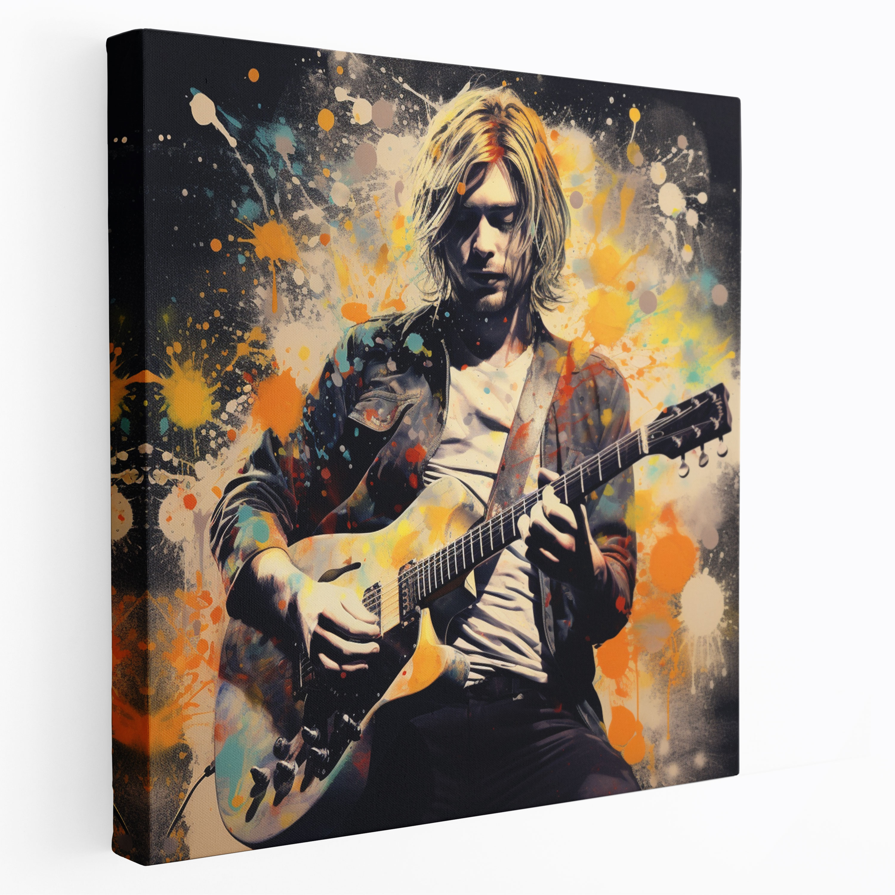 Kurt Cobain Canvas Print - Collage Style Wall Art - Kurt Cobain, Home Decoration, Kurt Cobain, Canvas Print