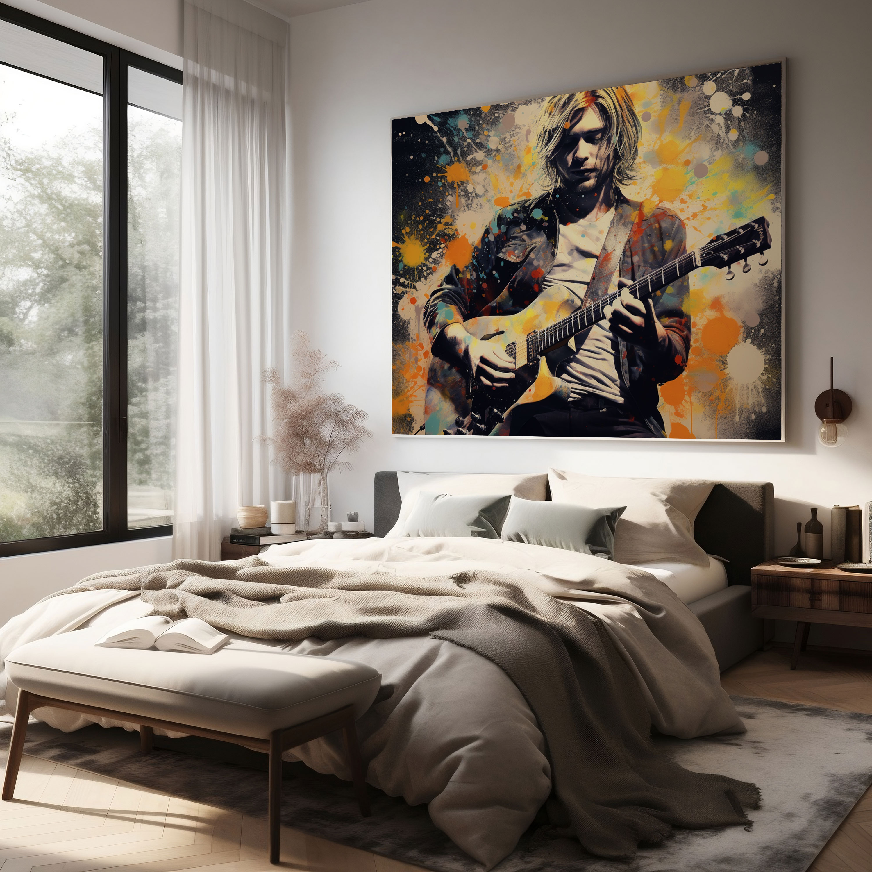 Kurt Cobain Canvas Print - Collage Style Wall Art - Kurt Cobain, Home Decoration, Kurt Cobain, Canvas Print