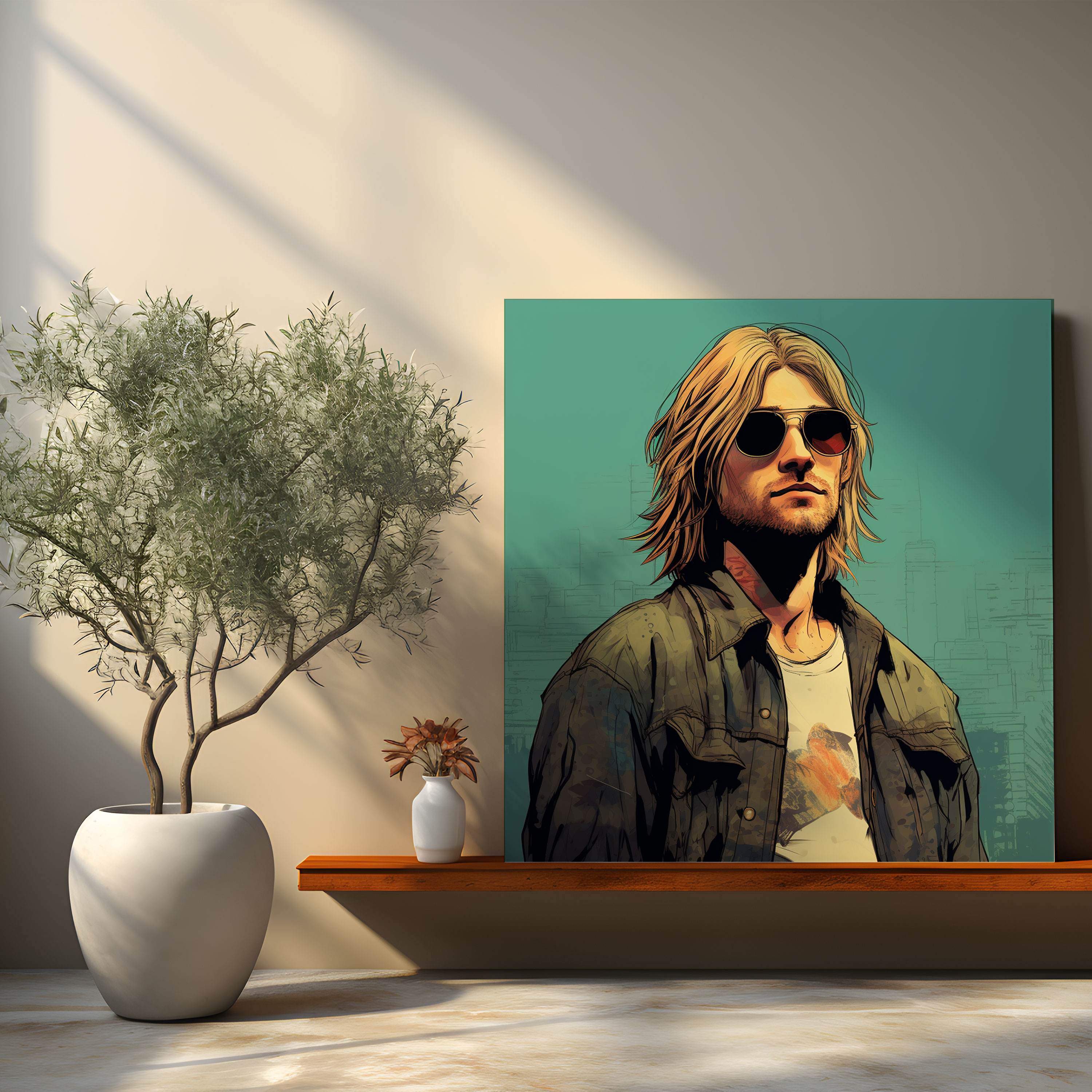 Kurt Cobain Retro Comic Book Canvas Print - Kurt Cobain, Nostalgia, Wall Art, Home Decoration