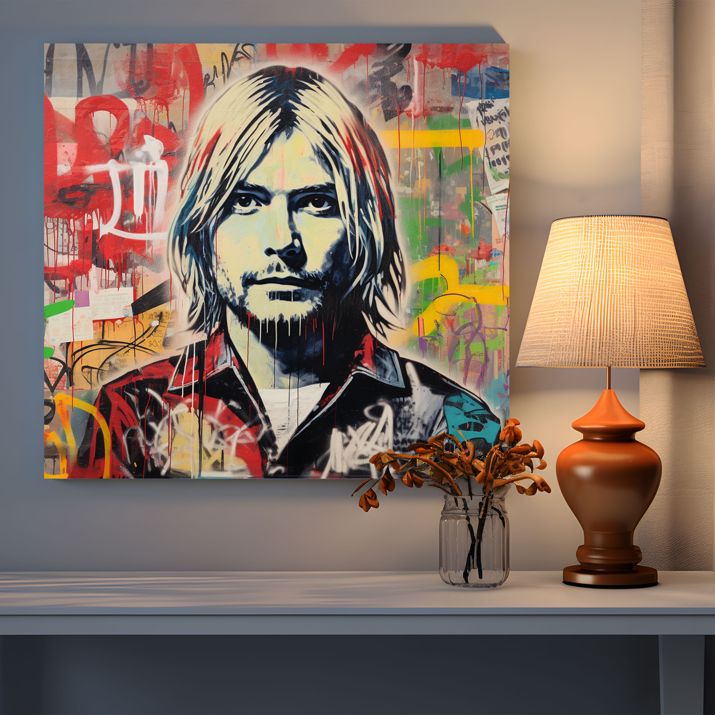 Kurt Cobain Wall Decoration - Kurt Cobain, Home Decoration, Wall Decoration, Rebellion