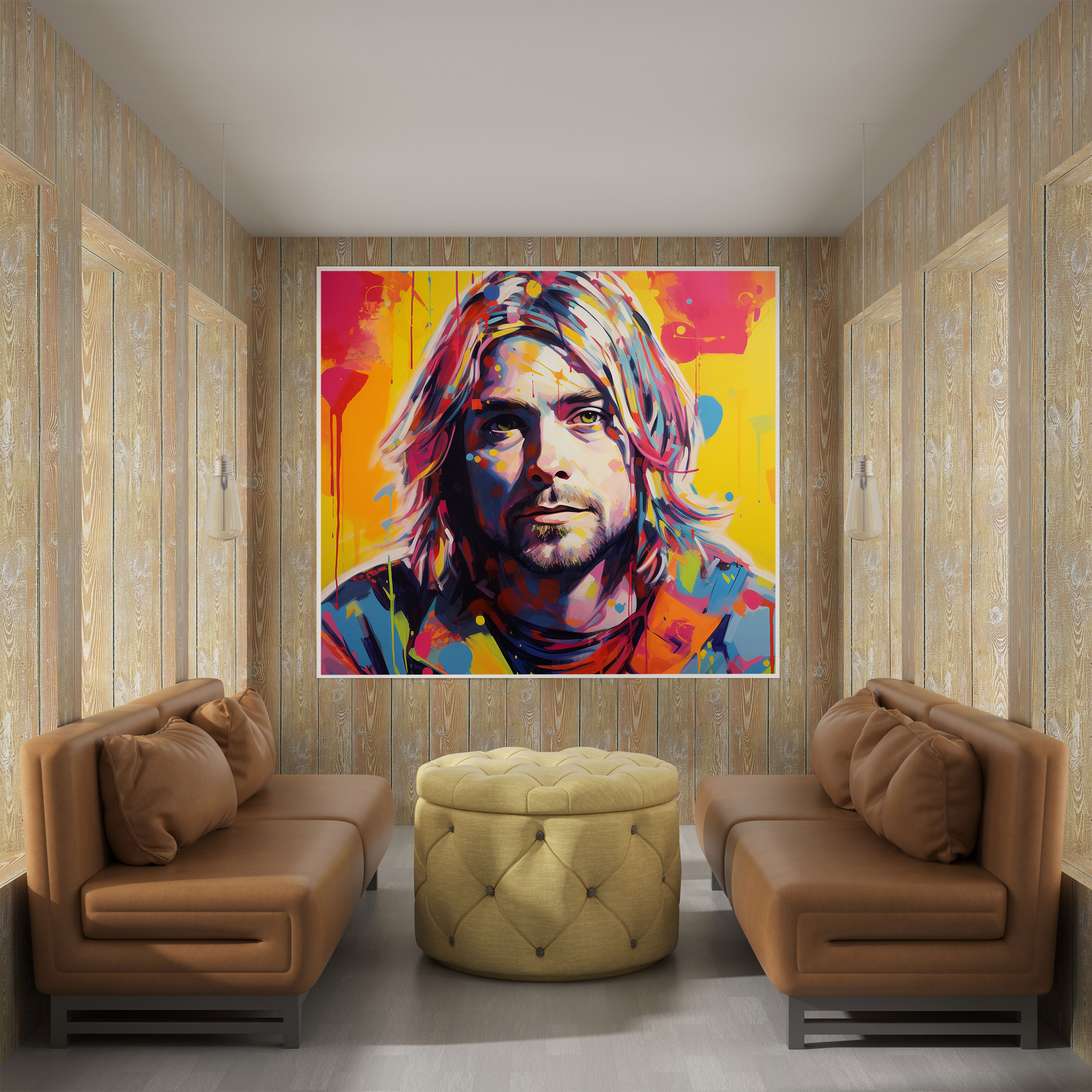 Kurt Cobain Canvas Print - Kurt Cobain, Wall Decoration, Wall Art, Pop Art