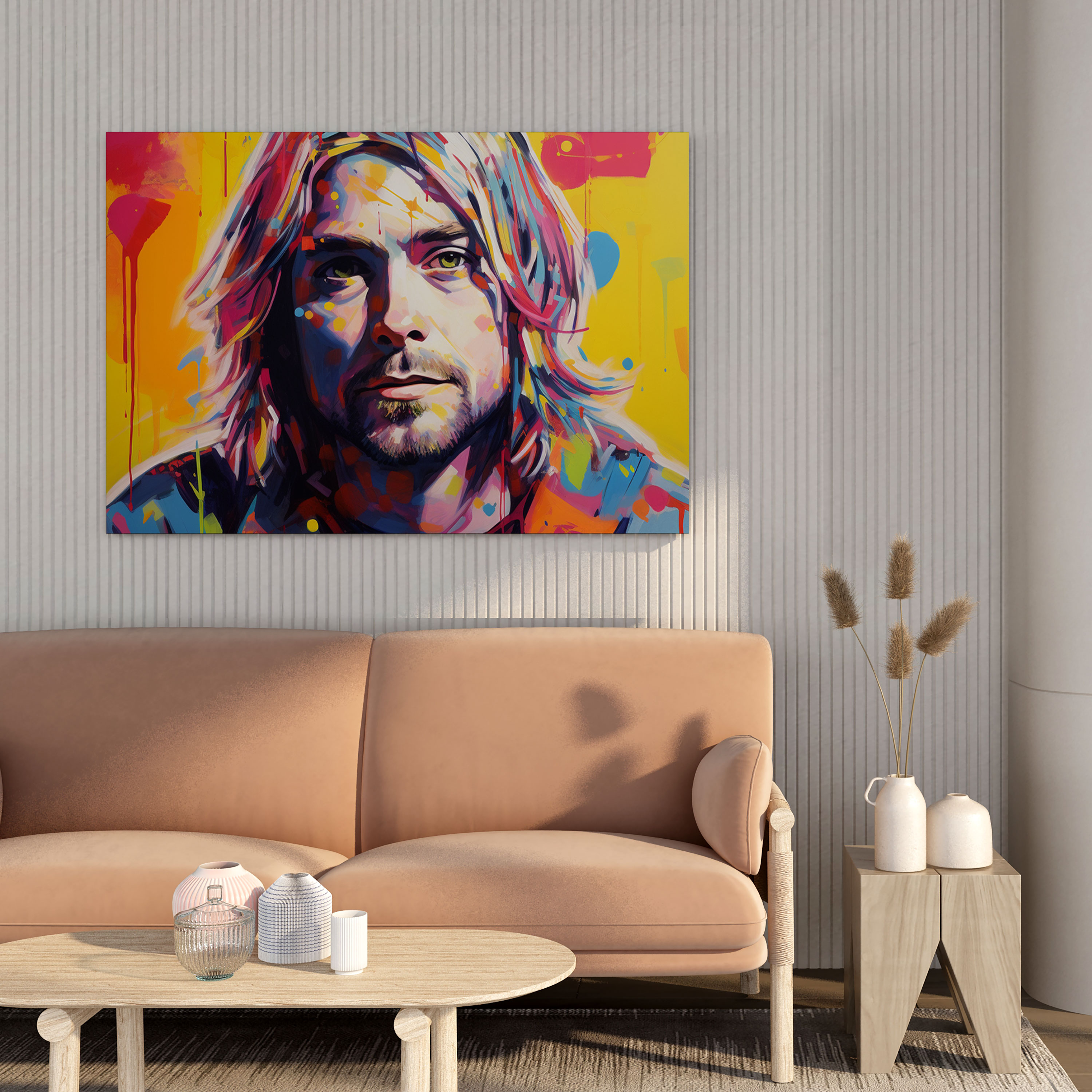 Kurt Cobain Canvas Print - Kurt Cobain, Wall Decoration, Wall Art, Pop Art