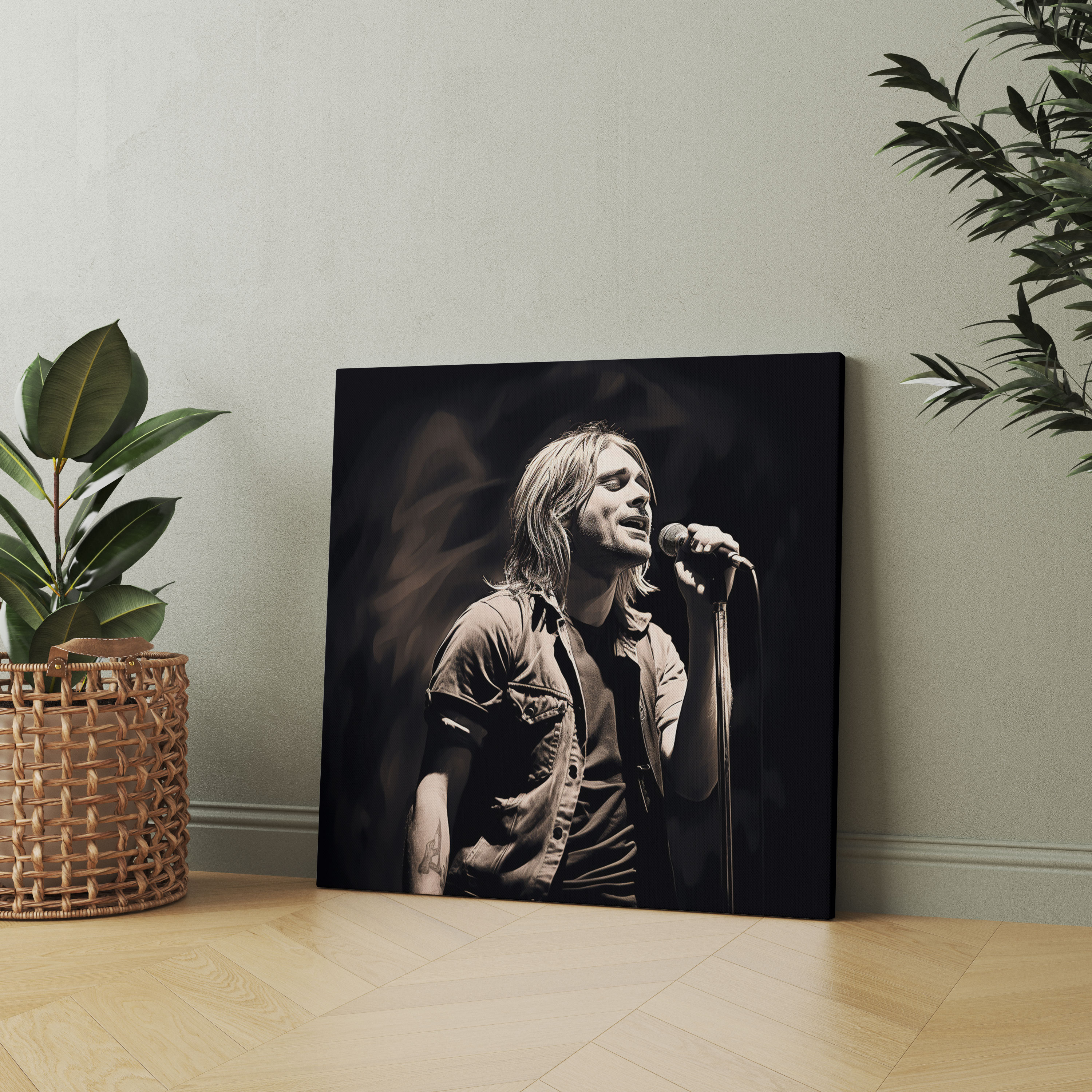 Kurt Cobain Wall Art - Kurt Cobain, Wall Art, Canvas, Home Decoration