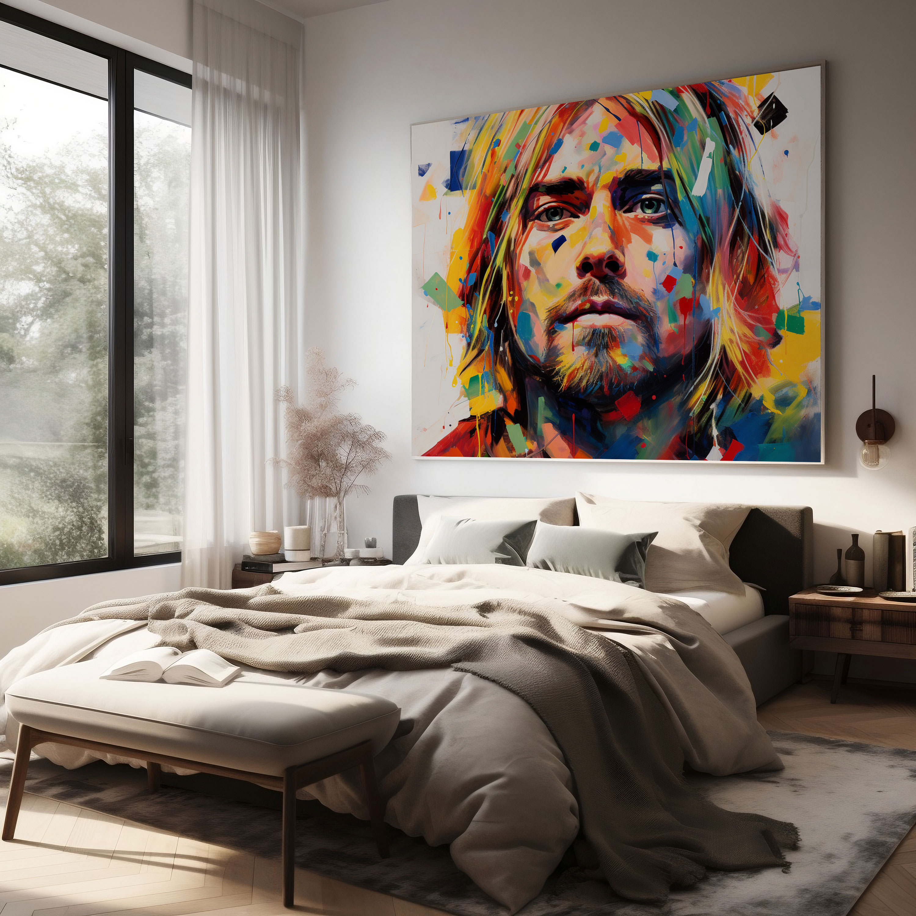 Kurt Cobain Wall Decoration - Kurt Cobain, Canvas, Wall Art, Canvas Print