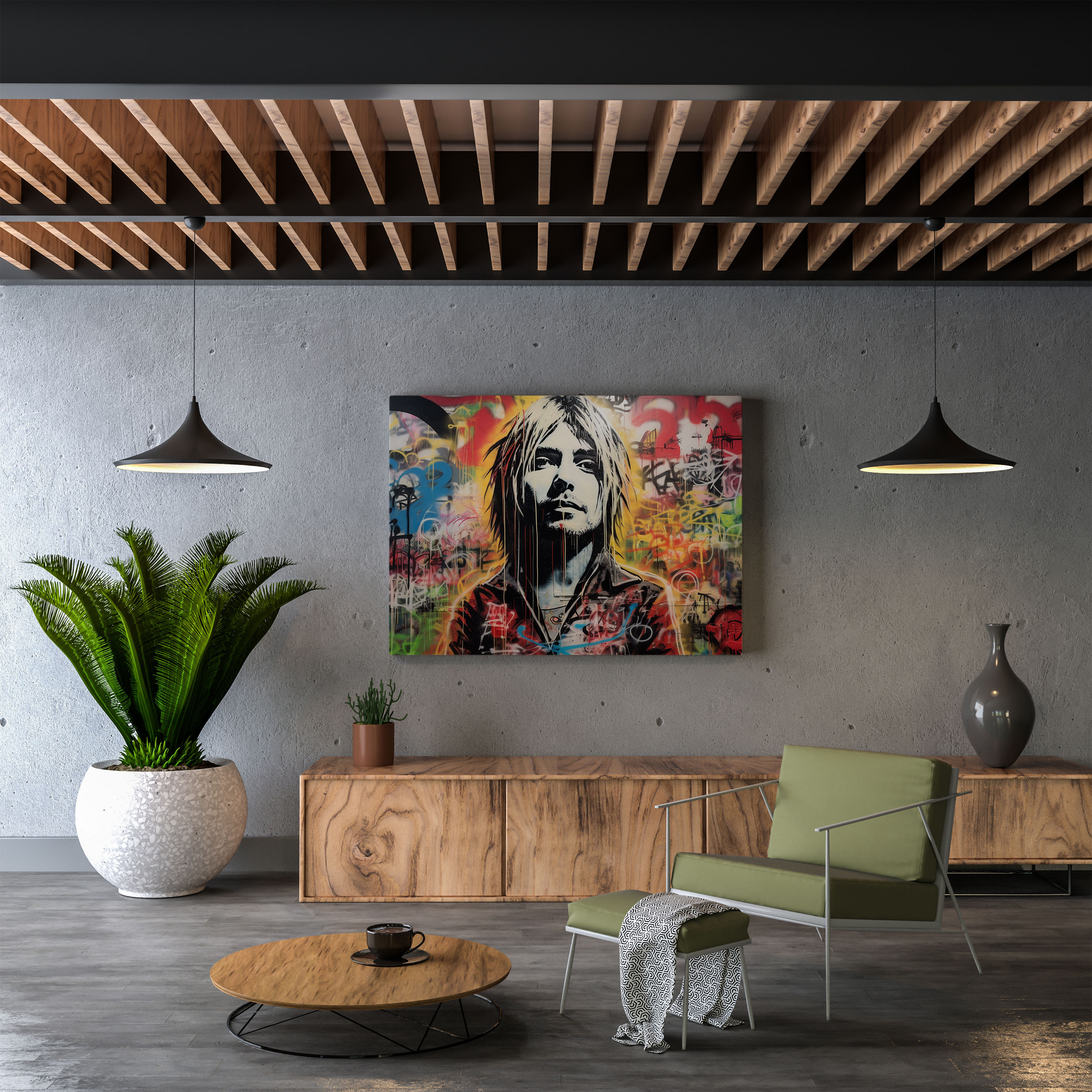 Kurt Cobain Wall Art - Kurt Cobain, Canvas Wall Art, Wall Decoration, Home Decoration