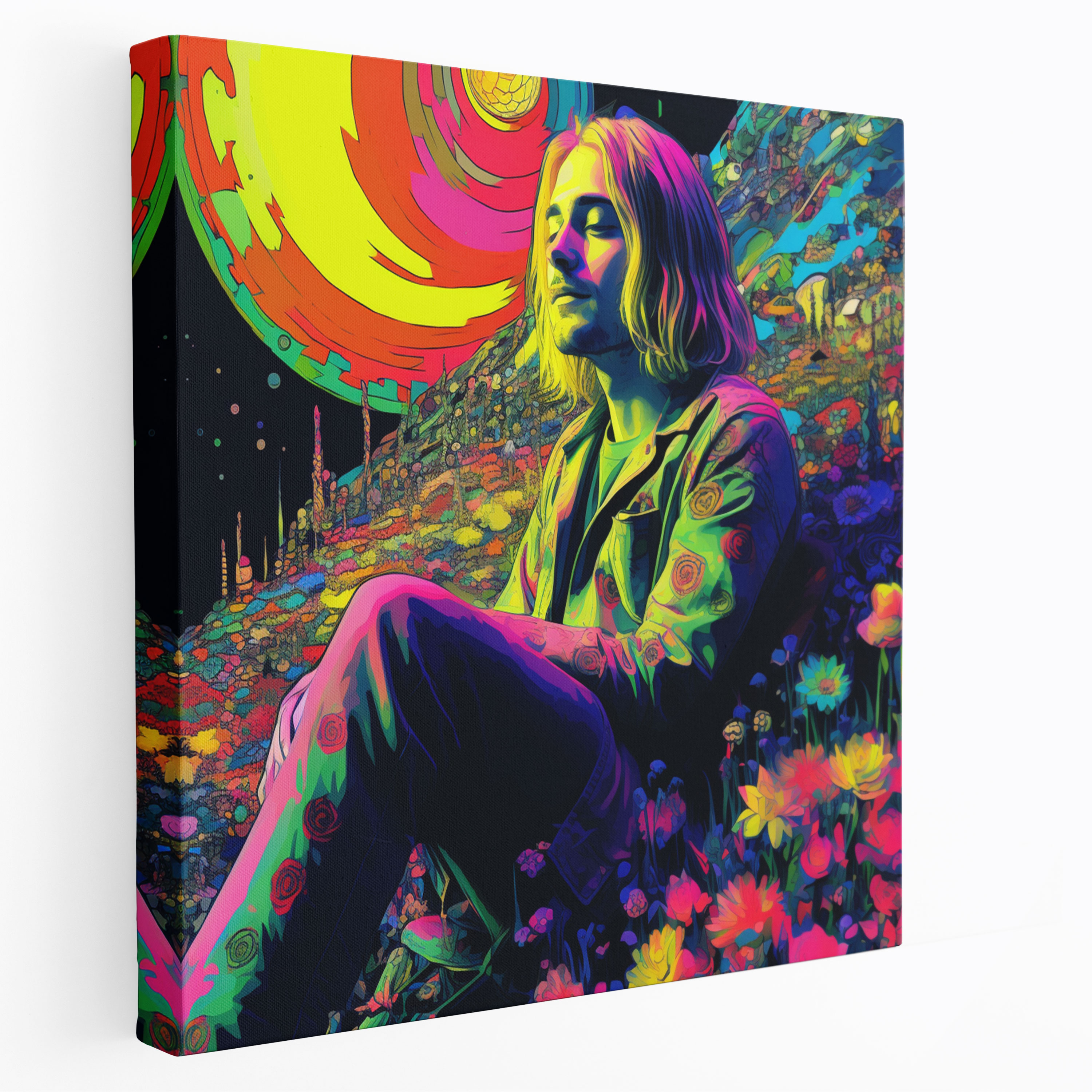 Kurt Cobain Canvas Print - Kurt Cobain, Wall Art, Artistic Imagination, Canvas Print