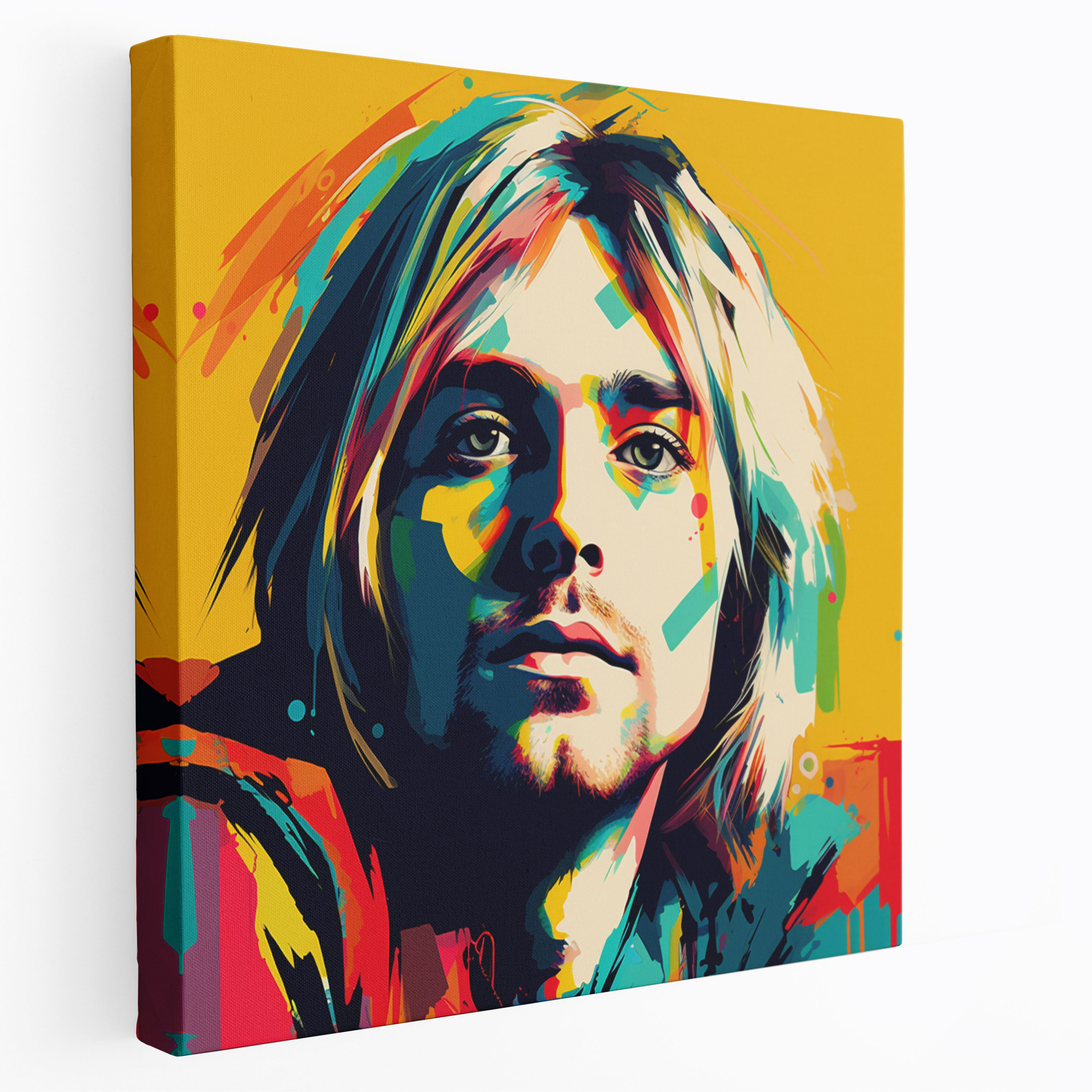 Kurt Cobain Canvas Print - Kurt Cobain, Kurt Cobain, Wall Art, Grunge Era