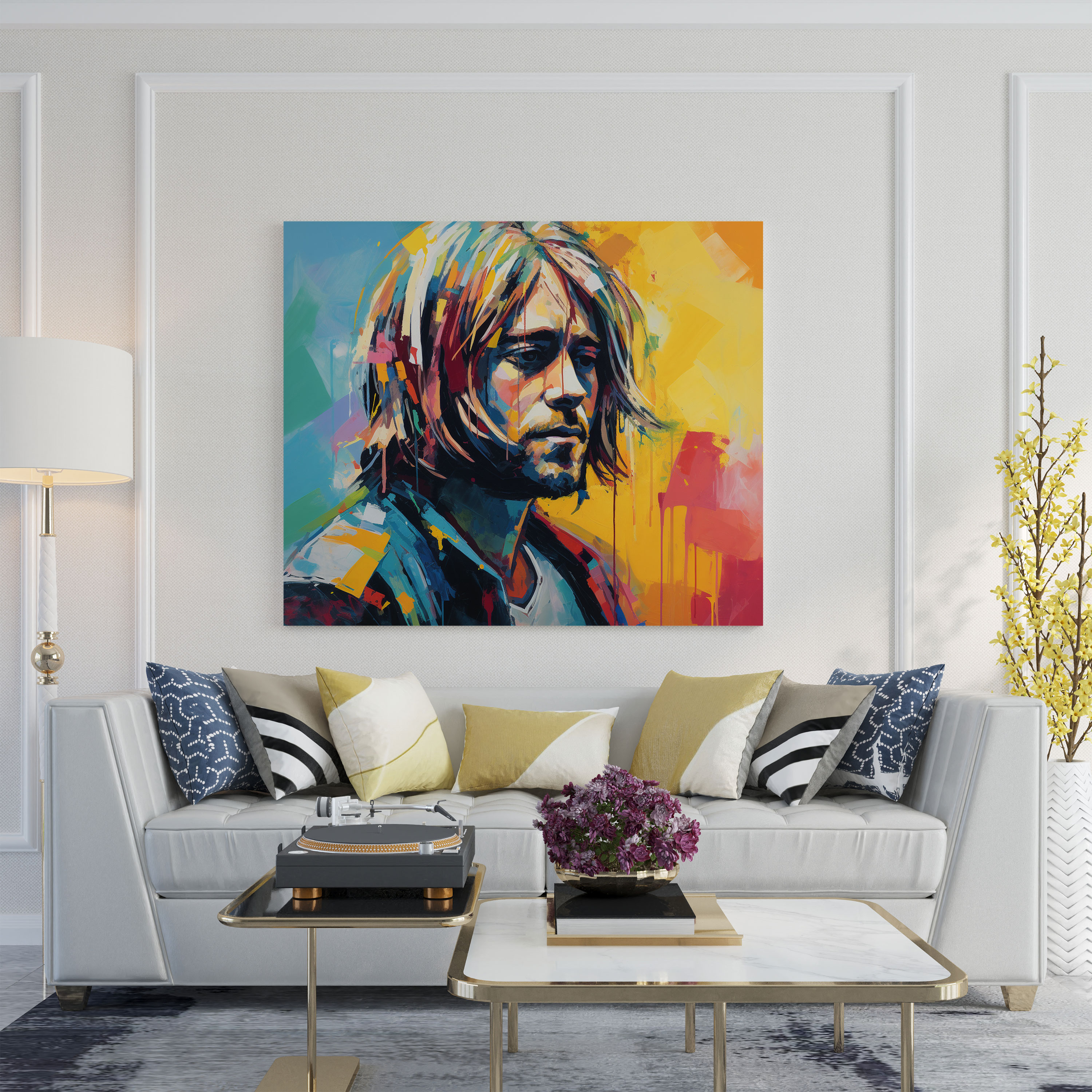 Kurt Cobain Canvas Print - Kurt Cobain, Home Decoration, Wall Decoration, Wall Art