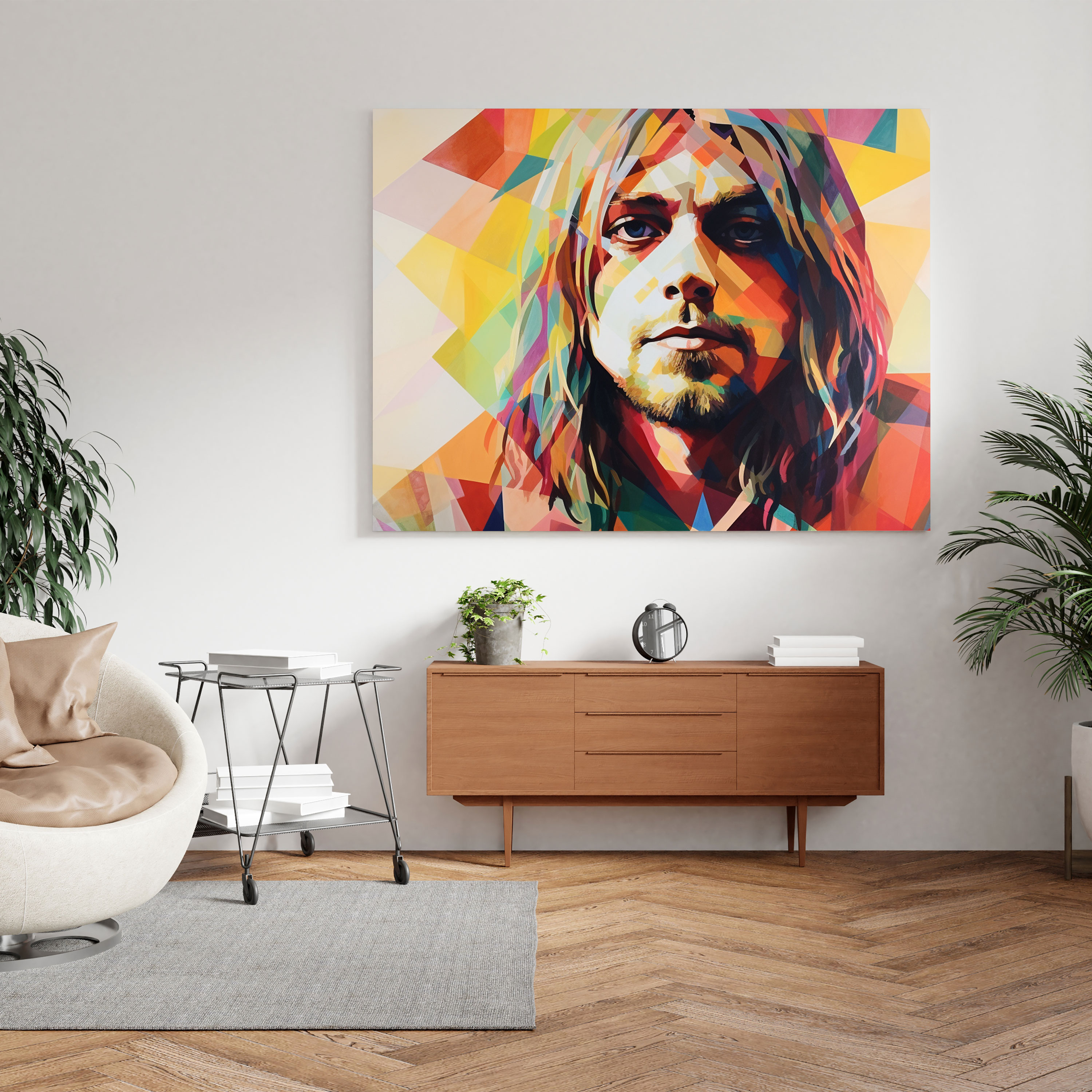 Kurt Cobain Wall Art - Kurt Cobain, Canvas Wall Art, Home Decoration, Canvas