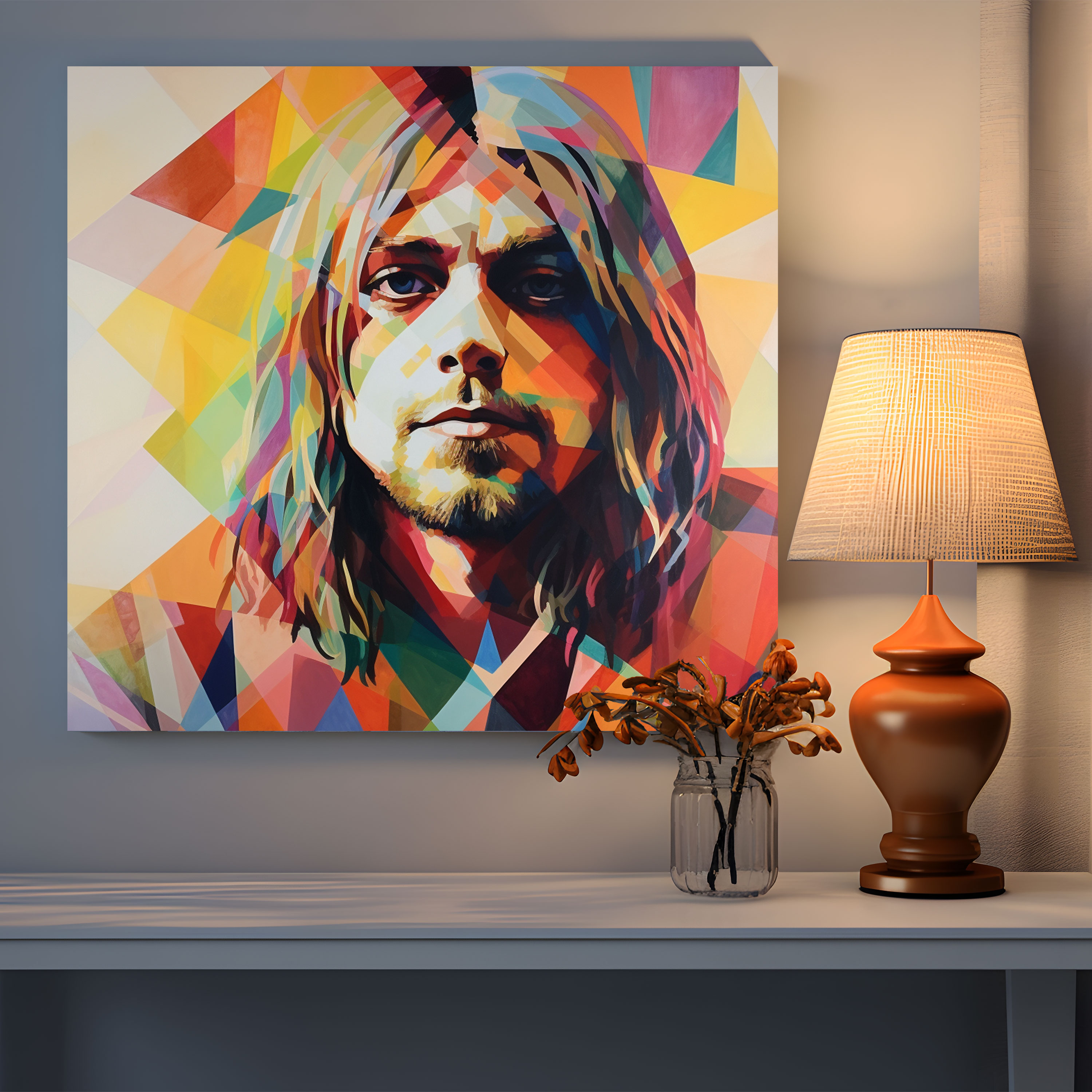 Kurt Cobain Wall Art - Kurt Cobain, Canvas Wall Art, Home Decoration, Canvas