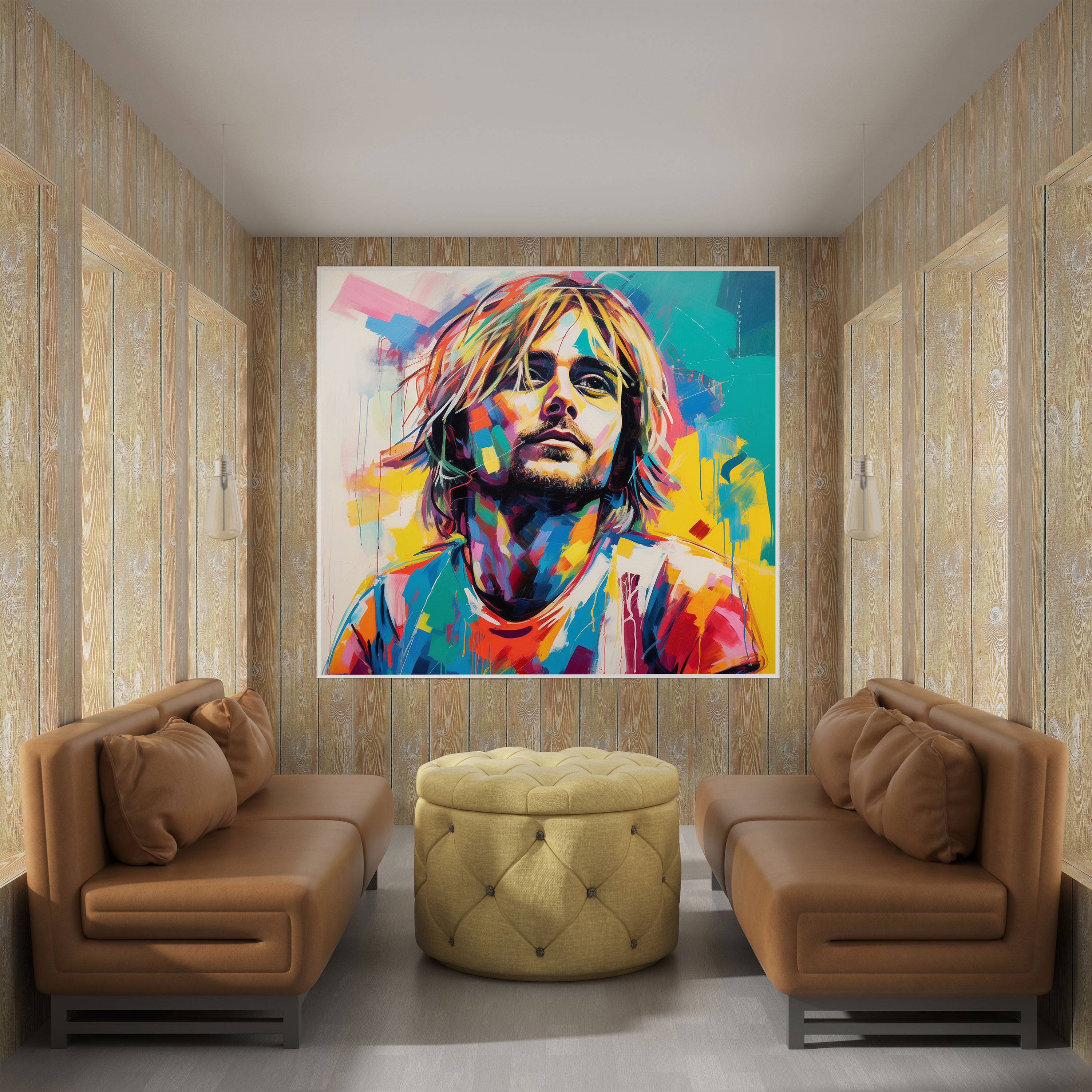Kurt Cobain Canvas Print - Abstract Wall Art - Kurt Cobain, Wall Art, Abstract Painting, Canvas Print