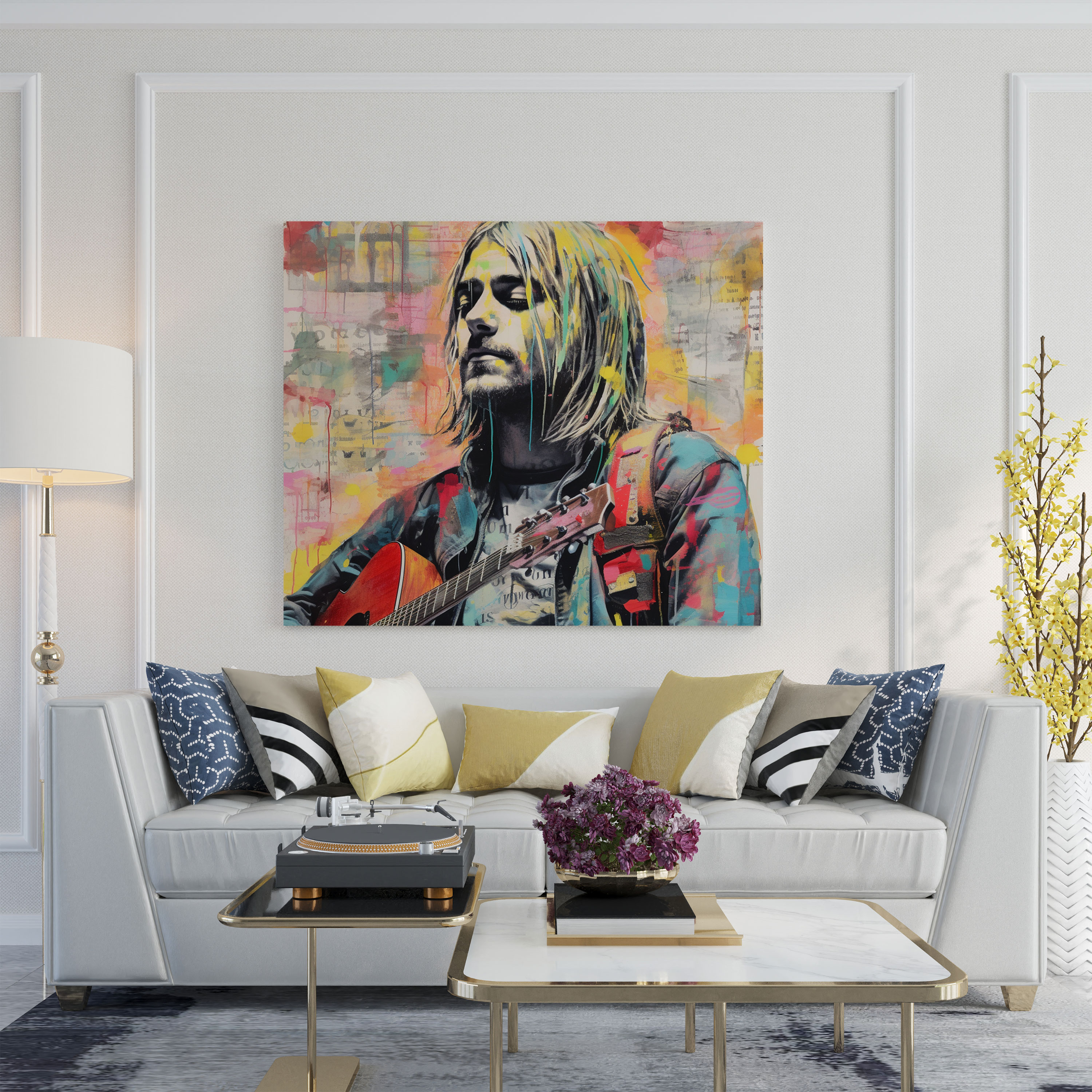 Kurt Cobain Canvas Print - Mixed Media Wall Art - Kurt Cobain, Canvas Print, Wall Art, Home Decoration