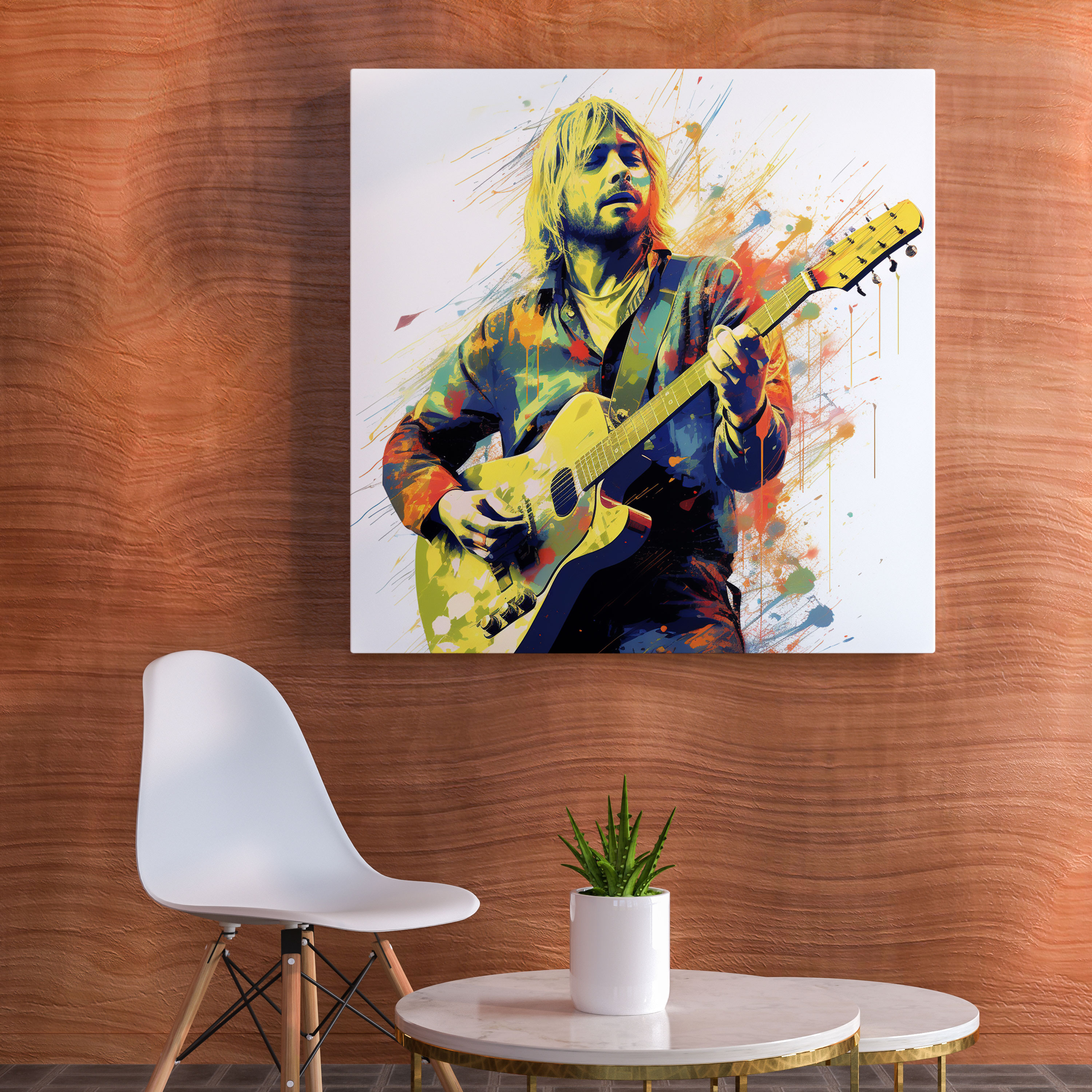 Kurt Cobain Canvas Print - Digital Art Wall Decor - Kurt Cobain, Wall Art, Contemporary, Home Decoration