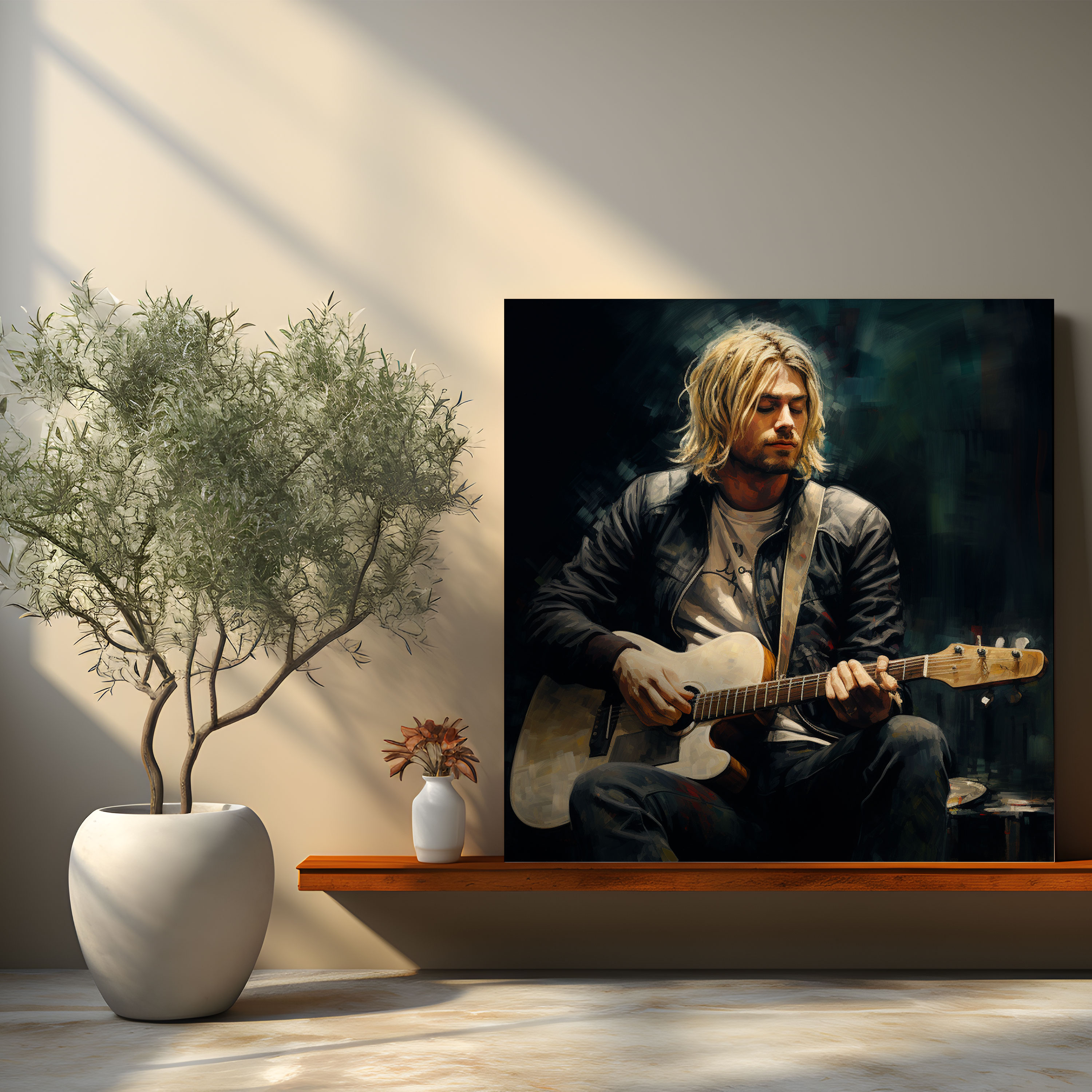 Kurt Cobain Canvas Print - Realistic Oil Painting - Kurt Cobain, Home Decoration, Wall Decoration, Canvas Print