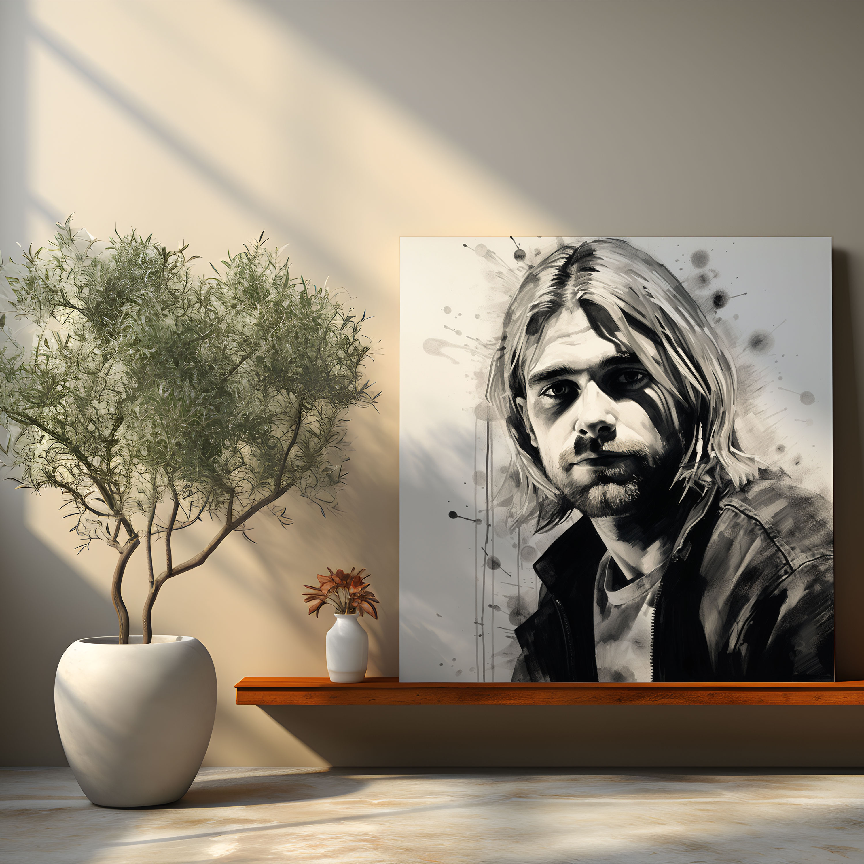 Kurt Cobain Wall Art - Kurt Cobain, Kurt Cobain, Home Decoration, Wall Decoration