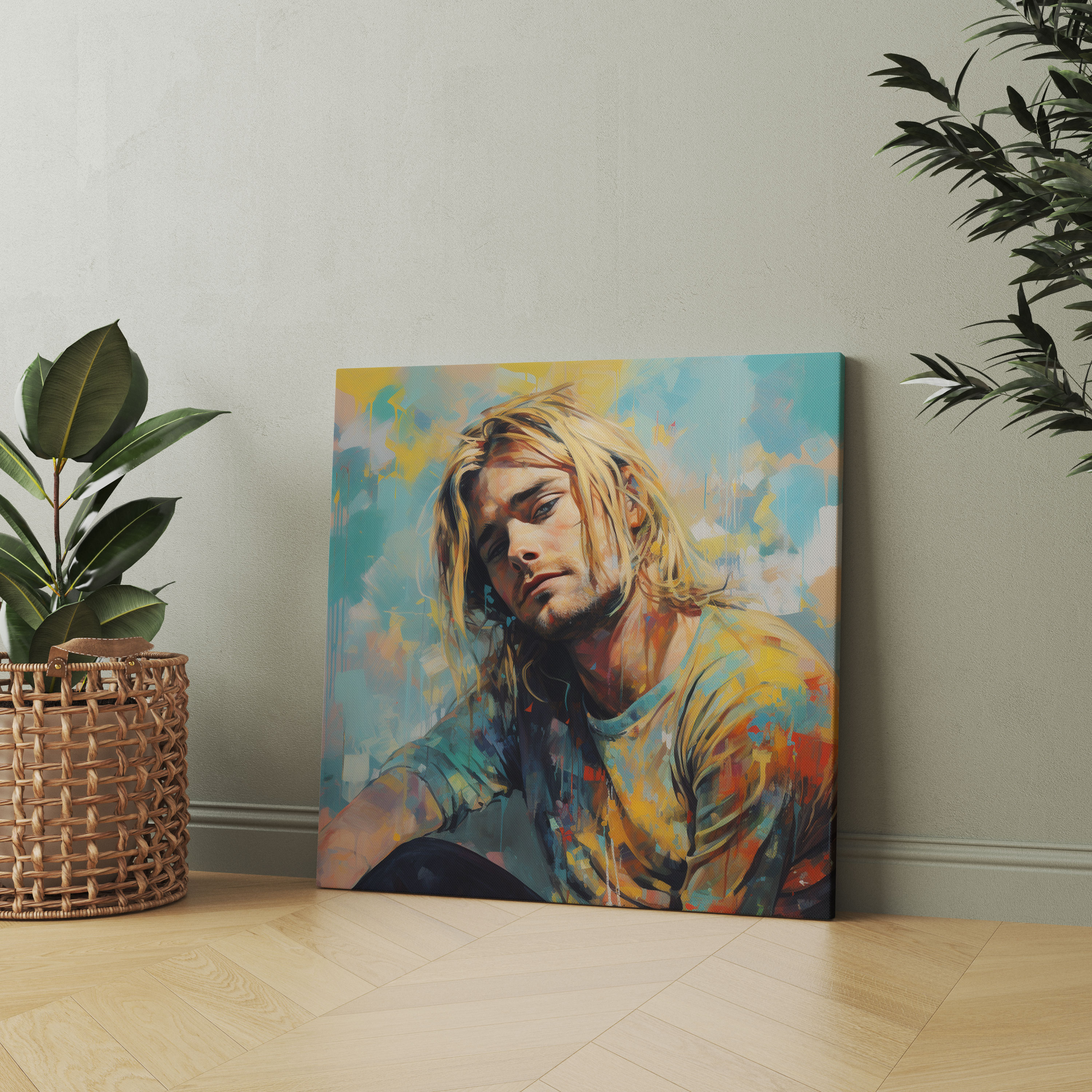 Kurt Cobain Canvas Print - Kurt Cobain, Nirvana, Wall Art, Wall Decoration
