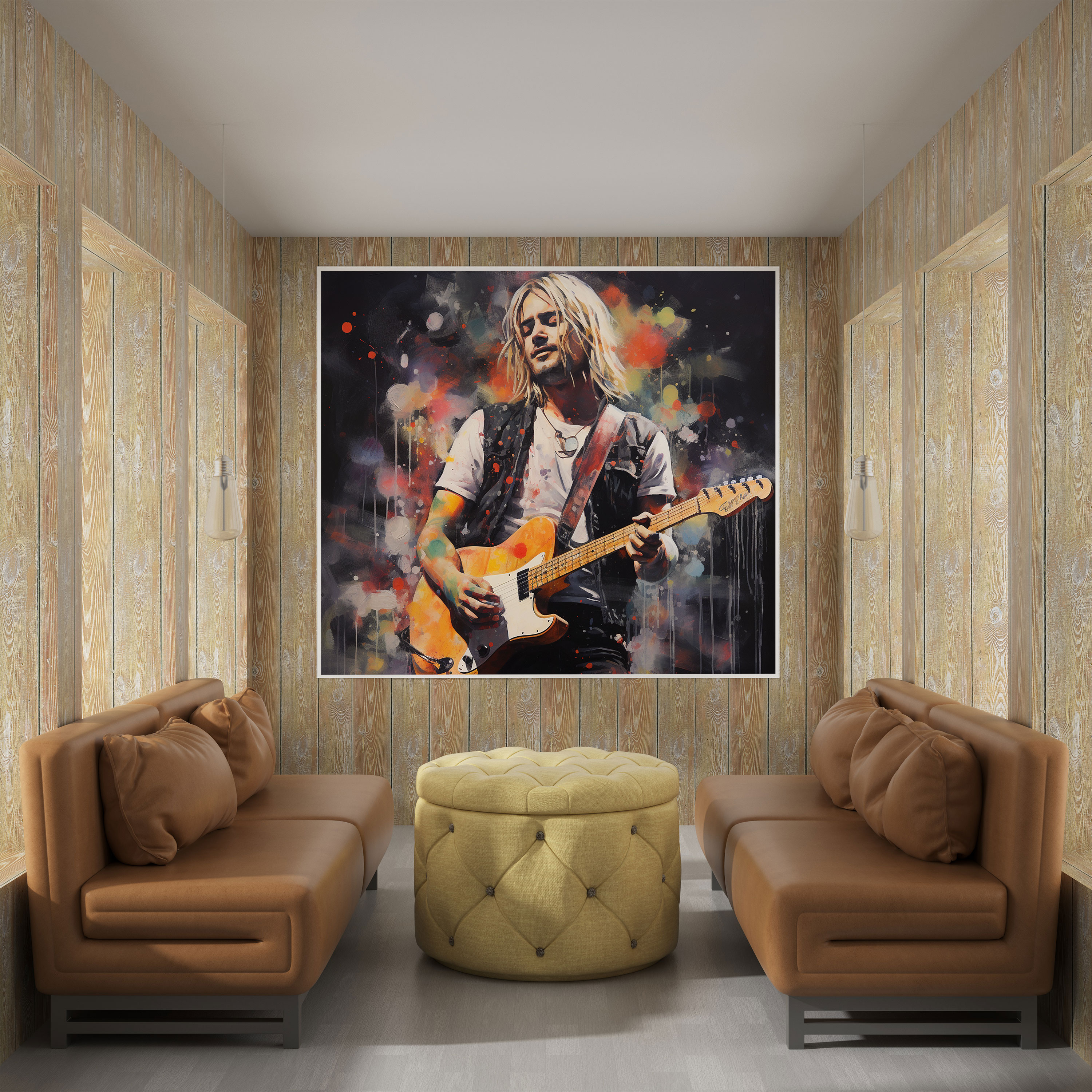 Kurt Cobain Canvas Print - Kurt Cobain, Wall Art, Kurt Cobain Music, Nirvana