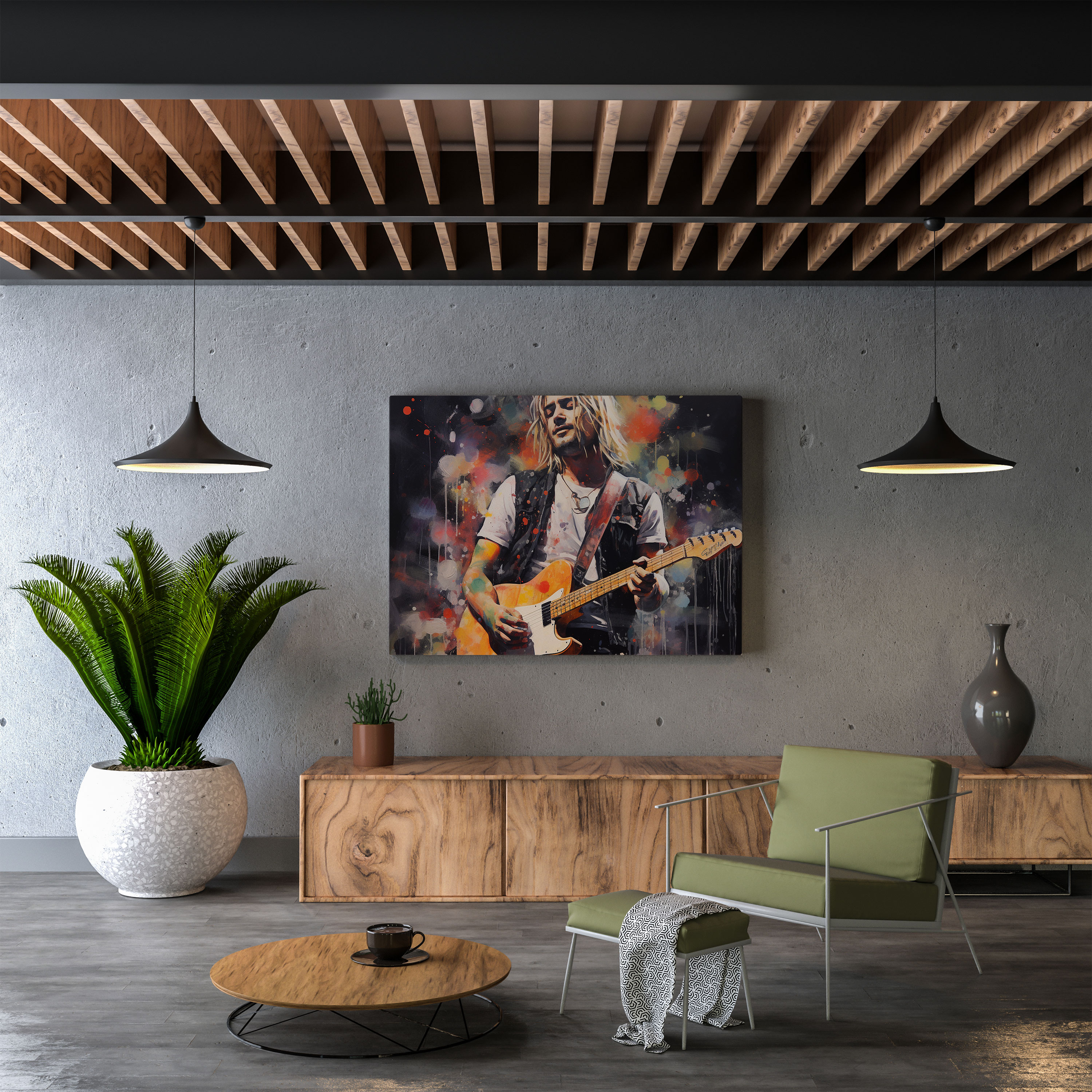 Kurt Cobain Canvas Print - Kurt Cobain, Wall Art, Kurt Cobain Music, Nirvana