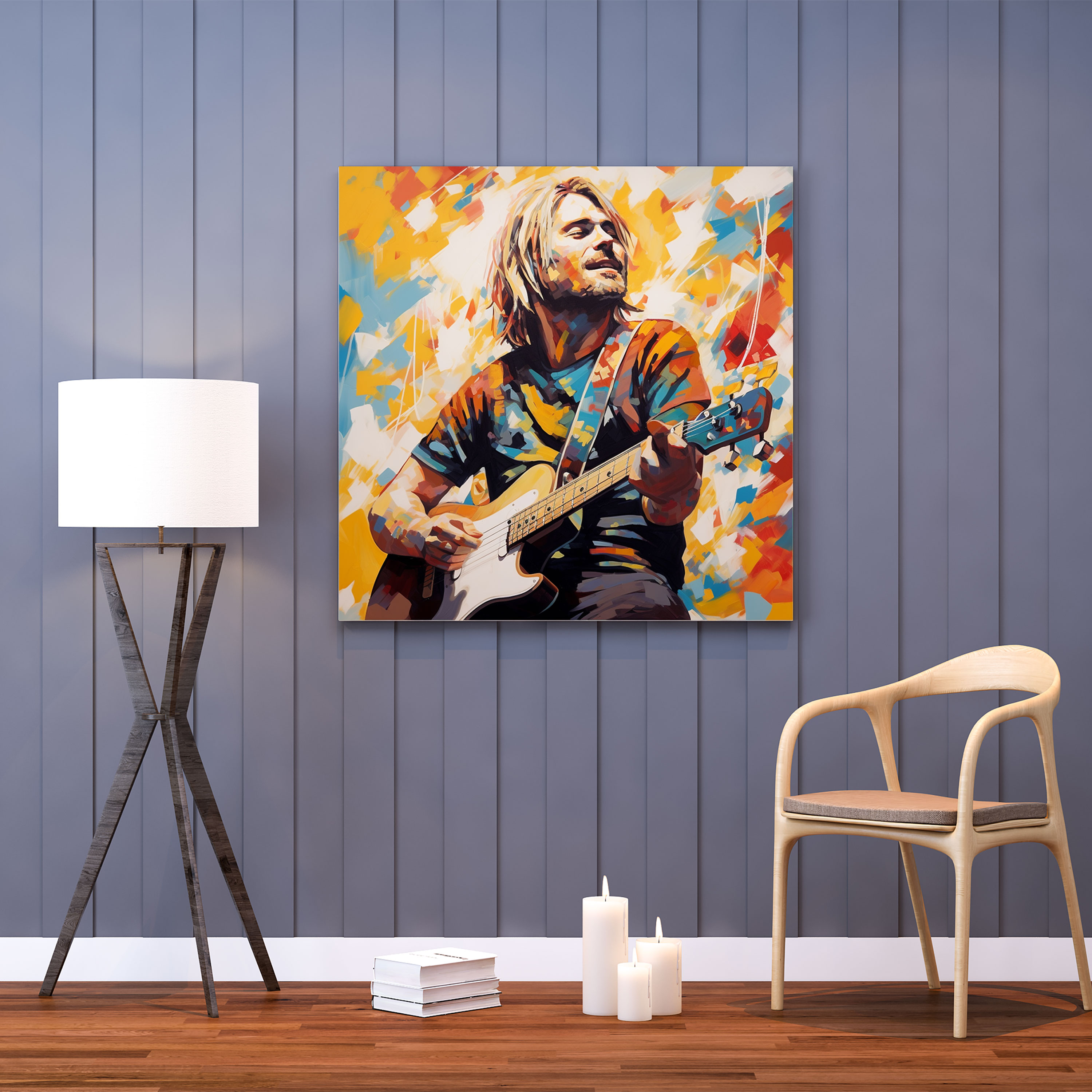 Kurt Cobain Canvas Print - Kurt Cobain, Canvas Print, Stage Presence, Kurt Cobain Art