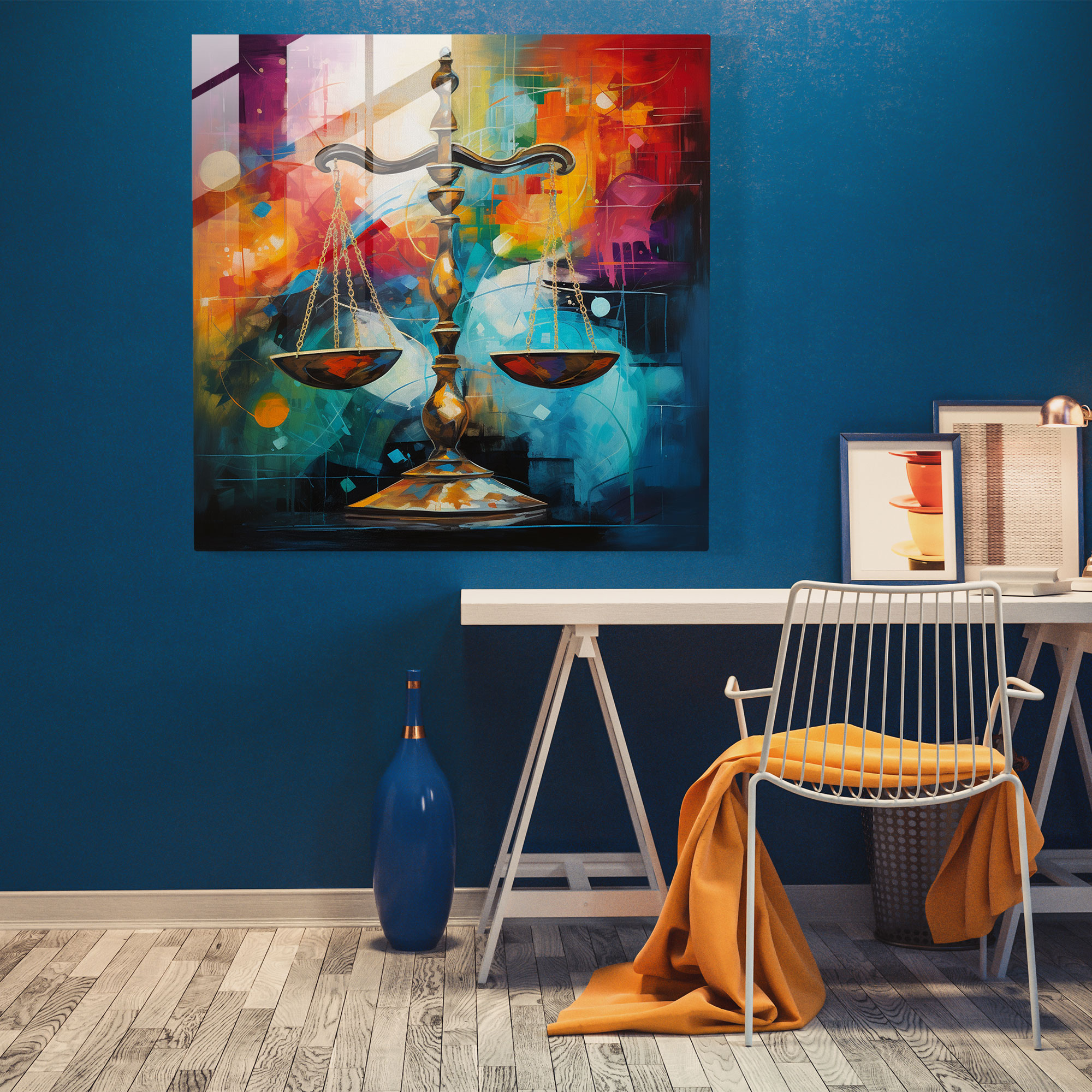 Balance And Equality Glass Print - Law, Glass Art, Glass Wall Art, Wall Decoration