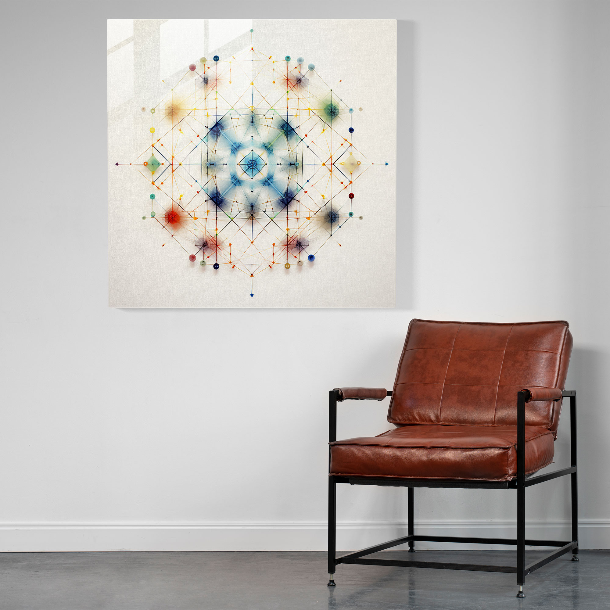 Laws Of Geometry Glass Print - Law, Intricate Web, Glass Art, Legal Systems