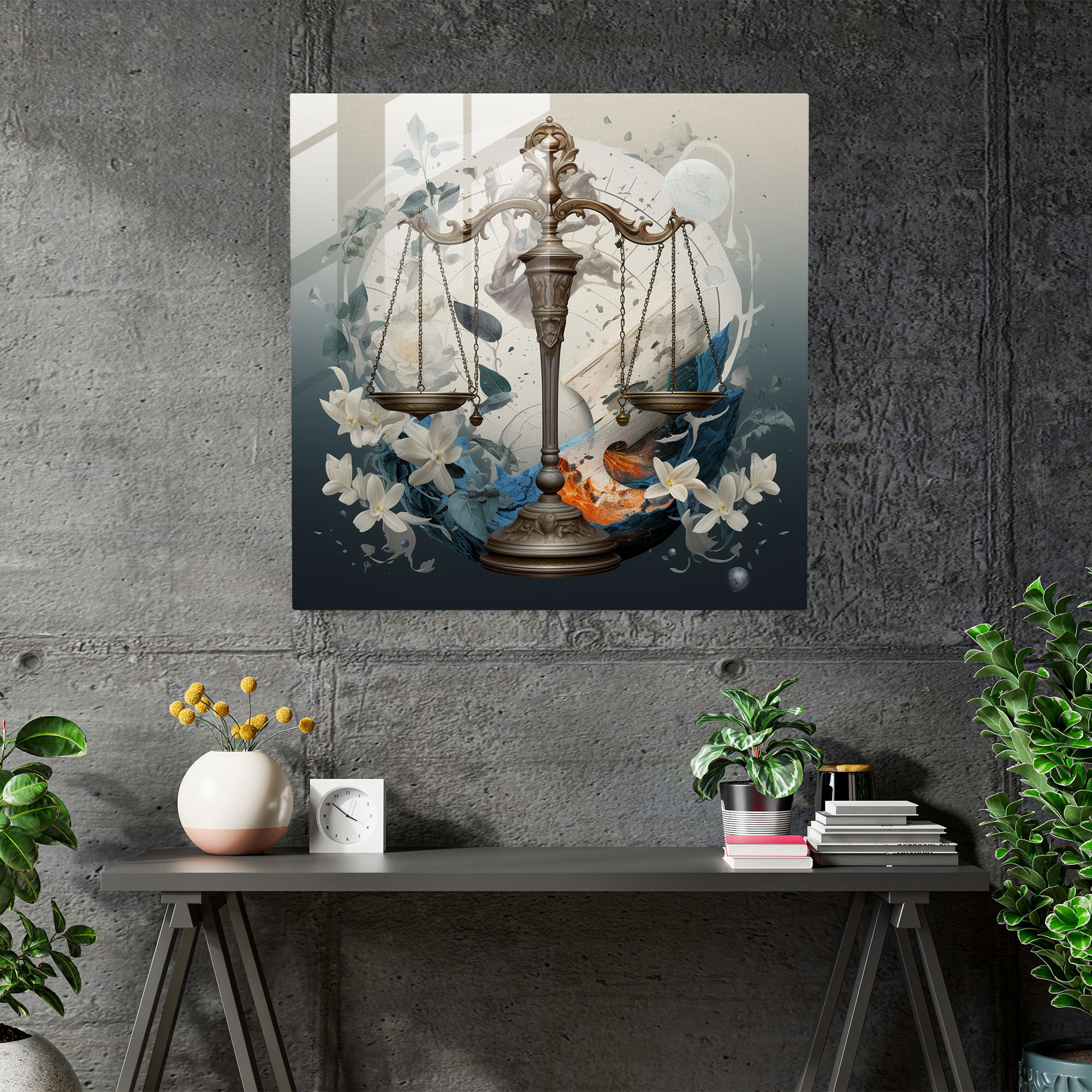 Dreamscape Of Justice Glass Print - Law, Modern Art, Dreamscape, Wall Decoration