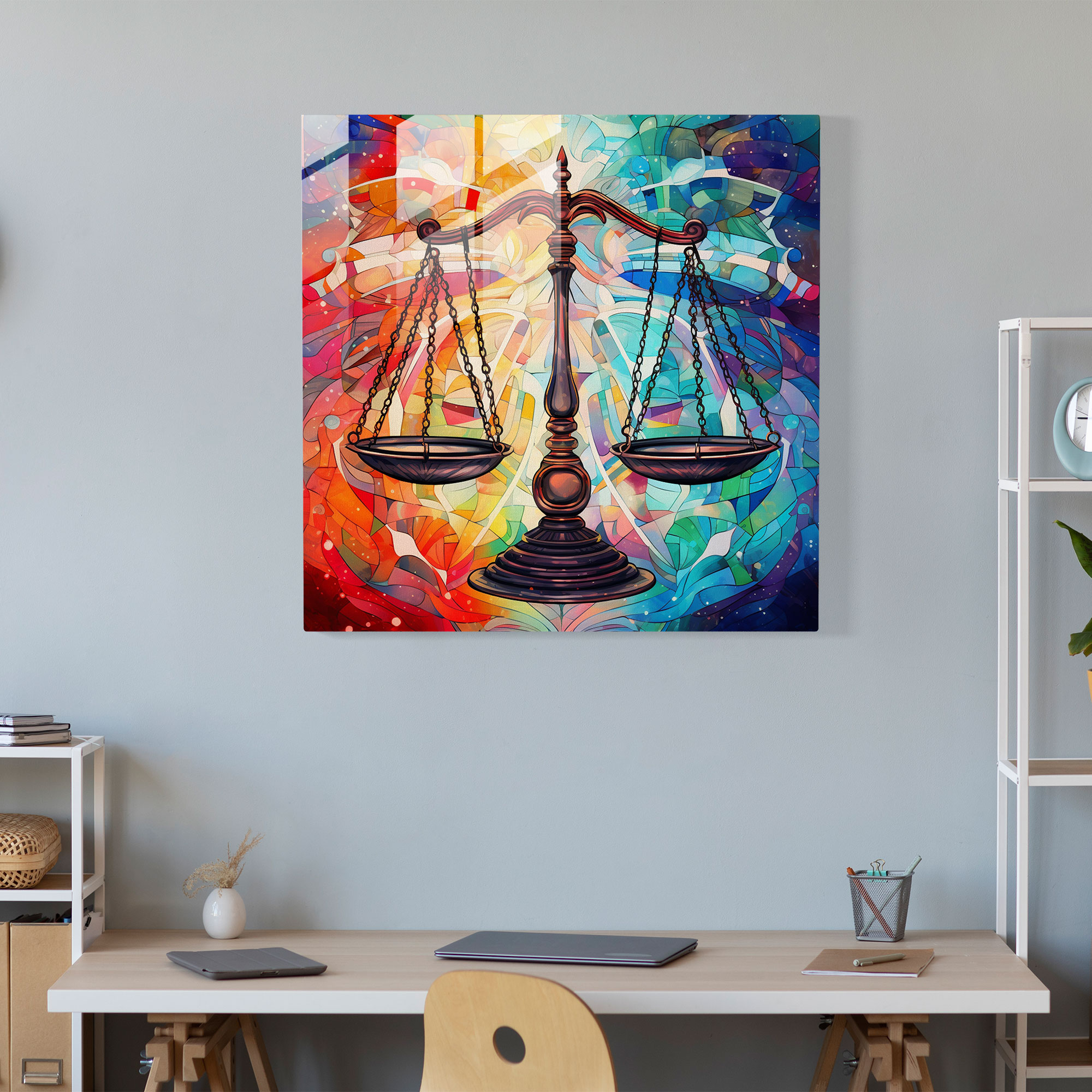 Law Theme Glass Print - Law, Modern Art, Glass Art, Glass Print