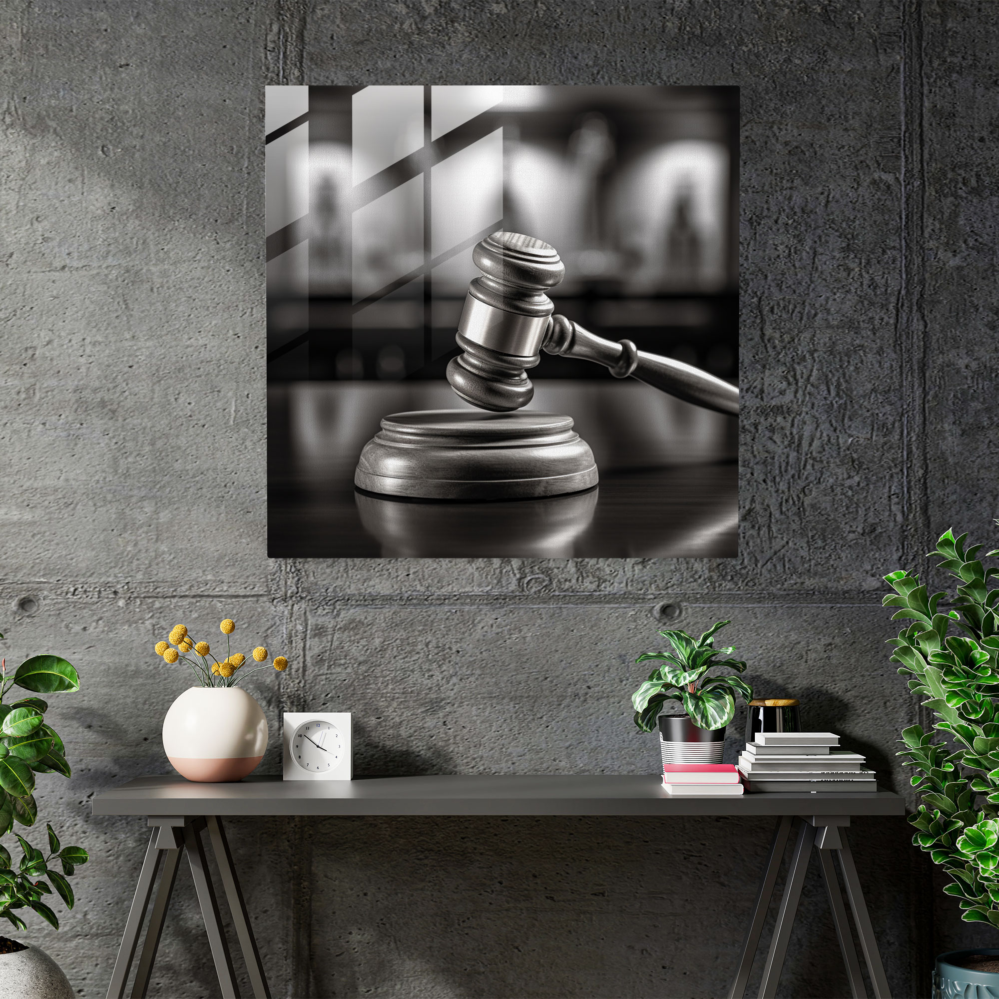 Law Theme Glass Print - Law, Glass Art, Wall Decoration, Home Decoration