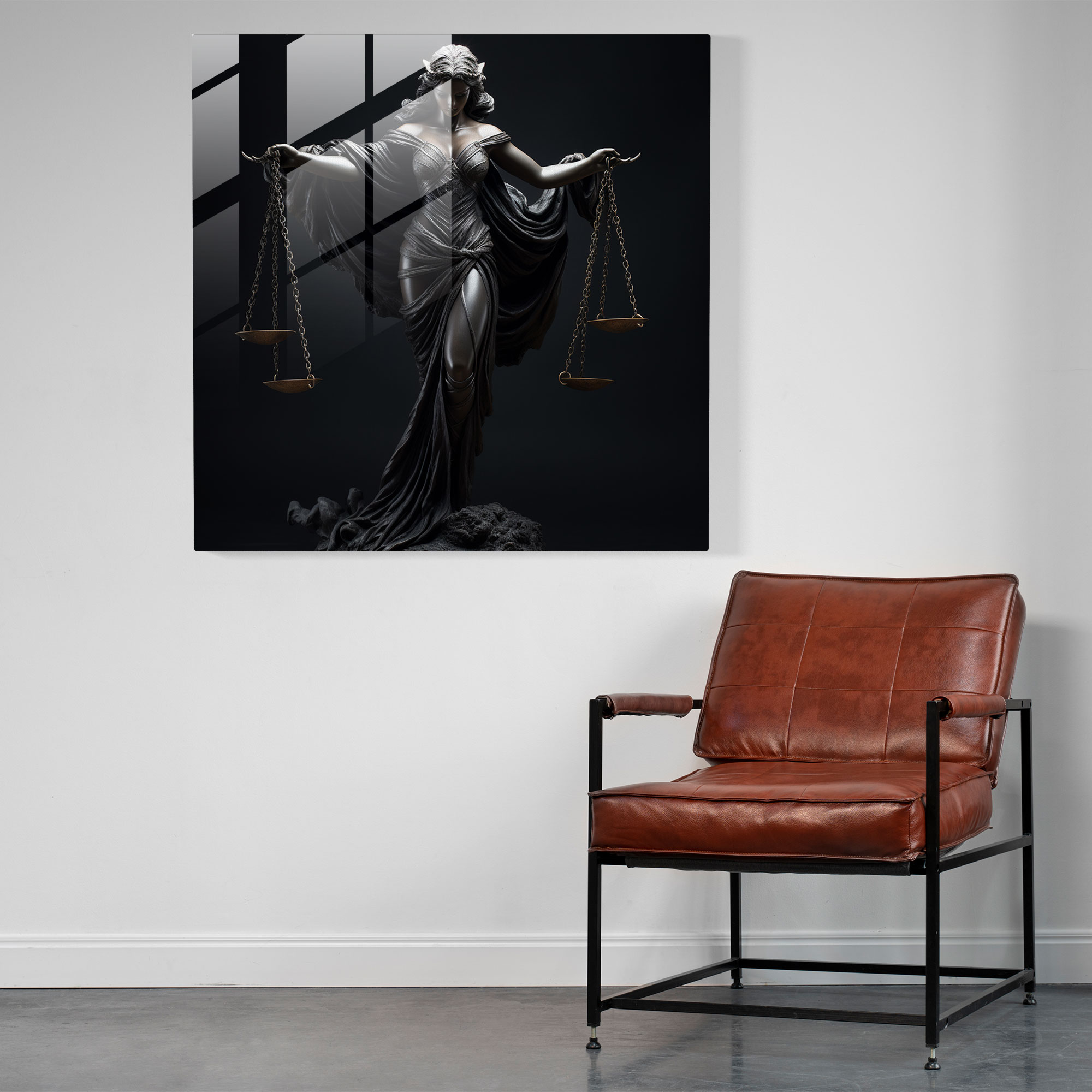 Hukuk Temalı Cam Tablo - Hukuk Modern Sanat Cam Sanatı
