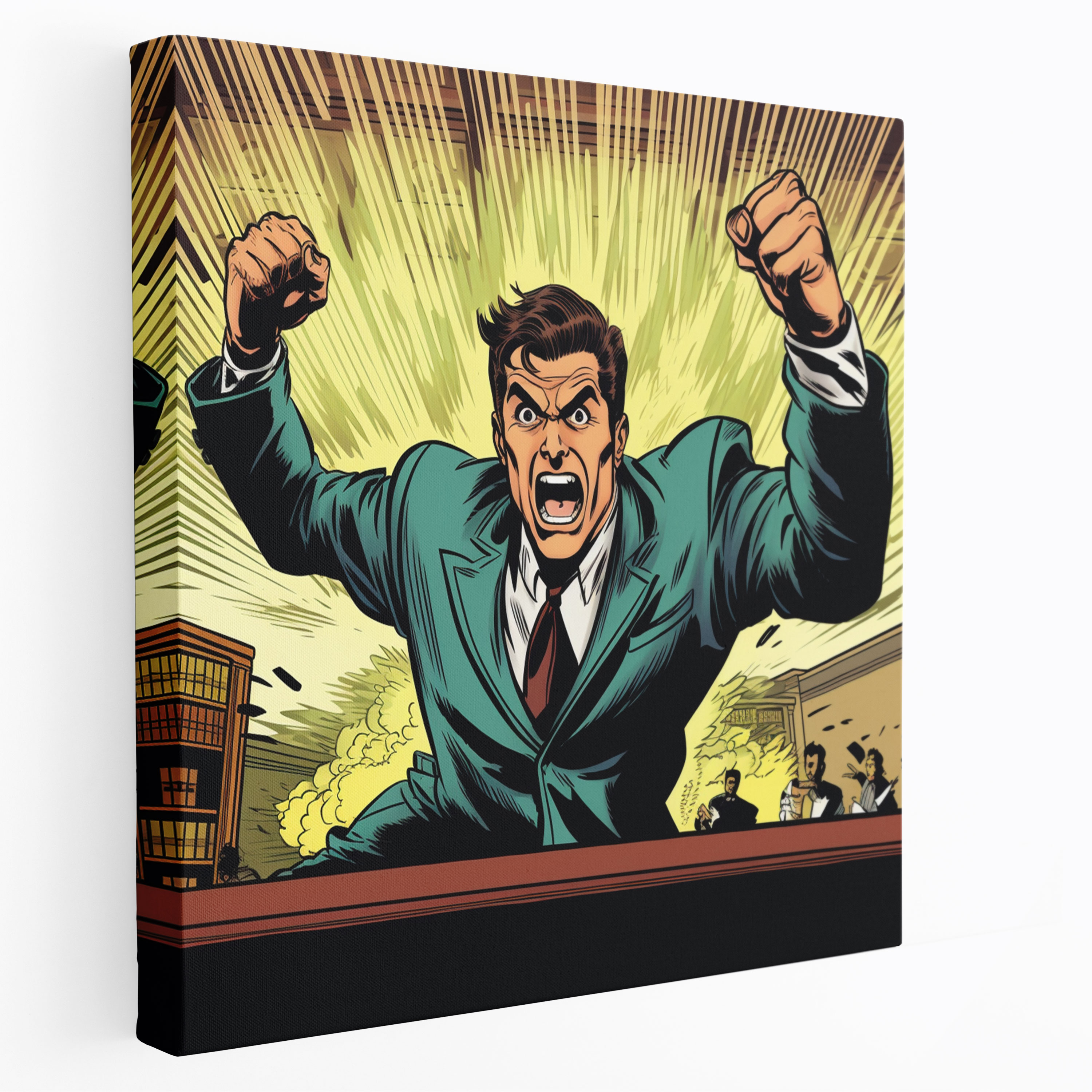Law Canvas Print - Comic Book Lawyer - Law, Lawyer, Courtroom Dramas, Law Canvas Print