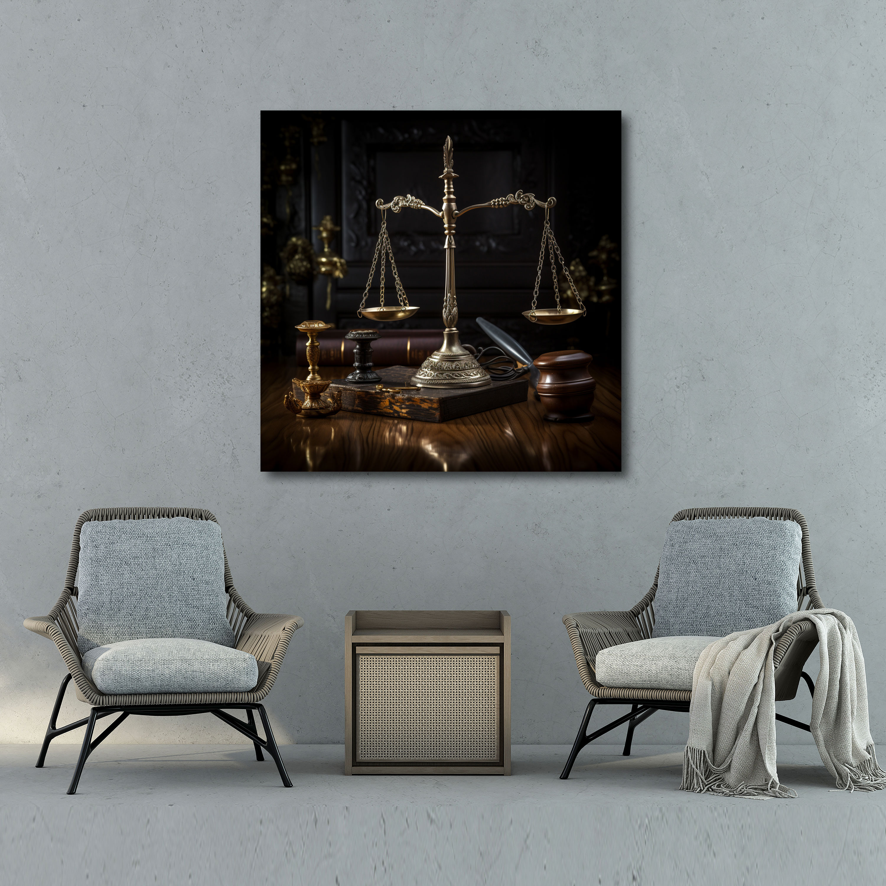Law Canvas Print - Judge's Gavel And Scales - Law, Home Decoration, Law Canvas Print, Law