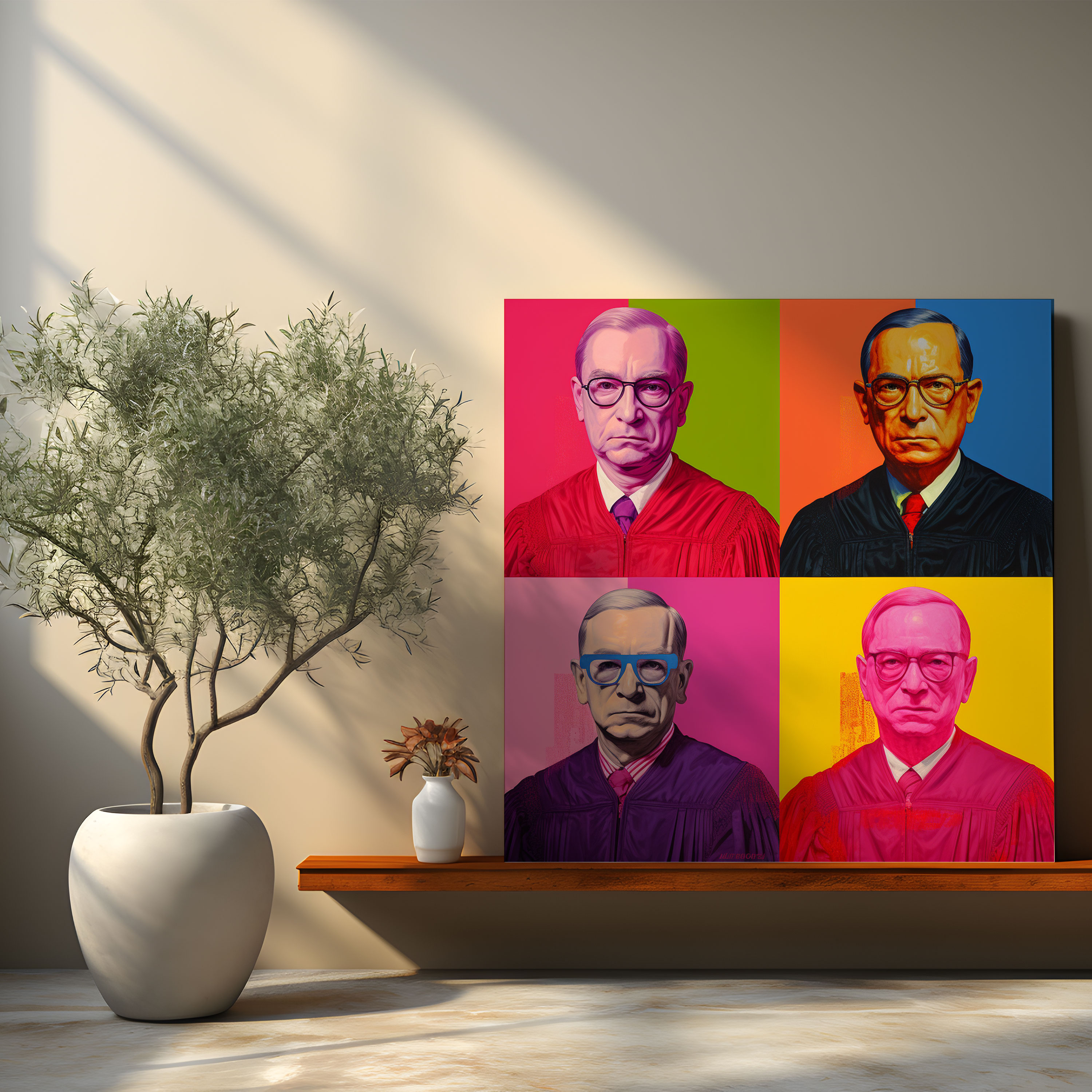 Kanvas Tablo - Warhol'dan Esinlenen Yüce Mahkeme - Hukuk Duvar Sanatı Portreler