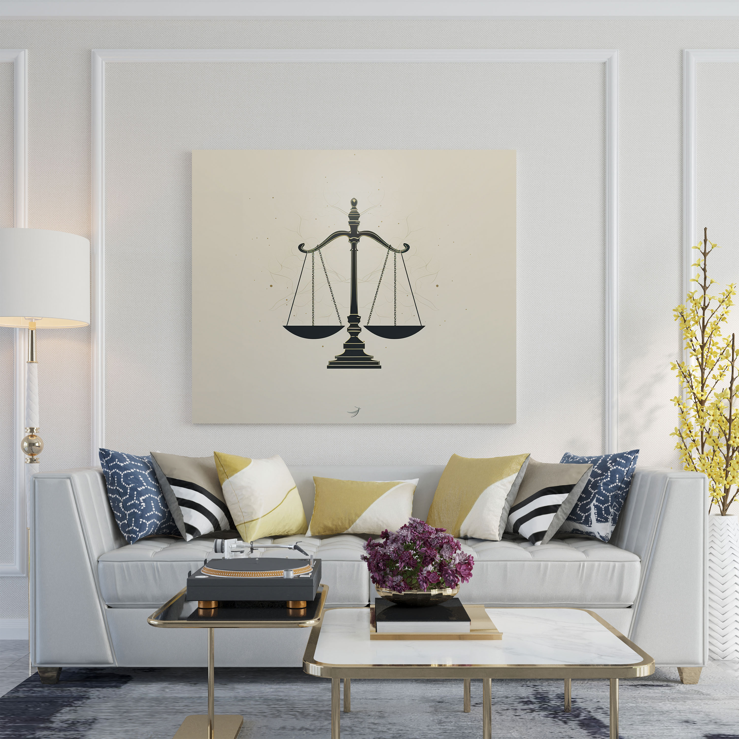 Balance Of Justice Canvas Print - Law, Balance Of Justice Canvas Print, Minimalist, Wall Art