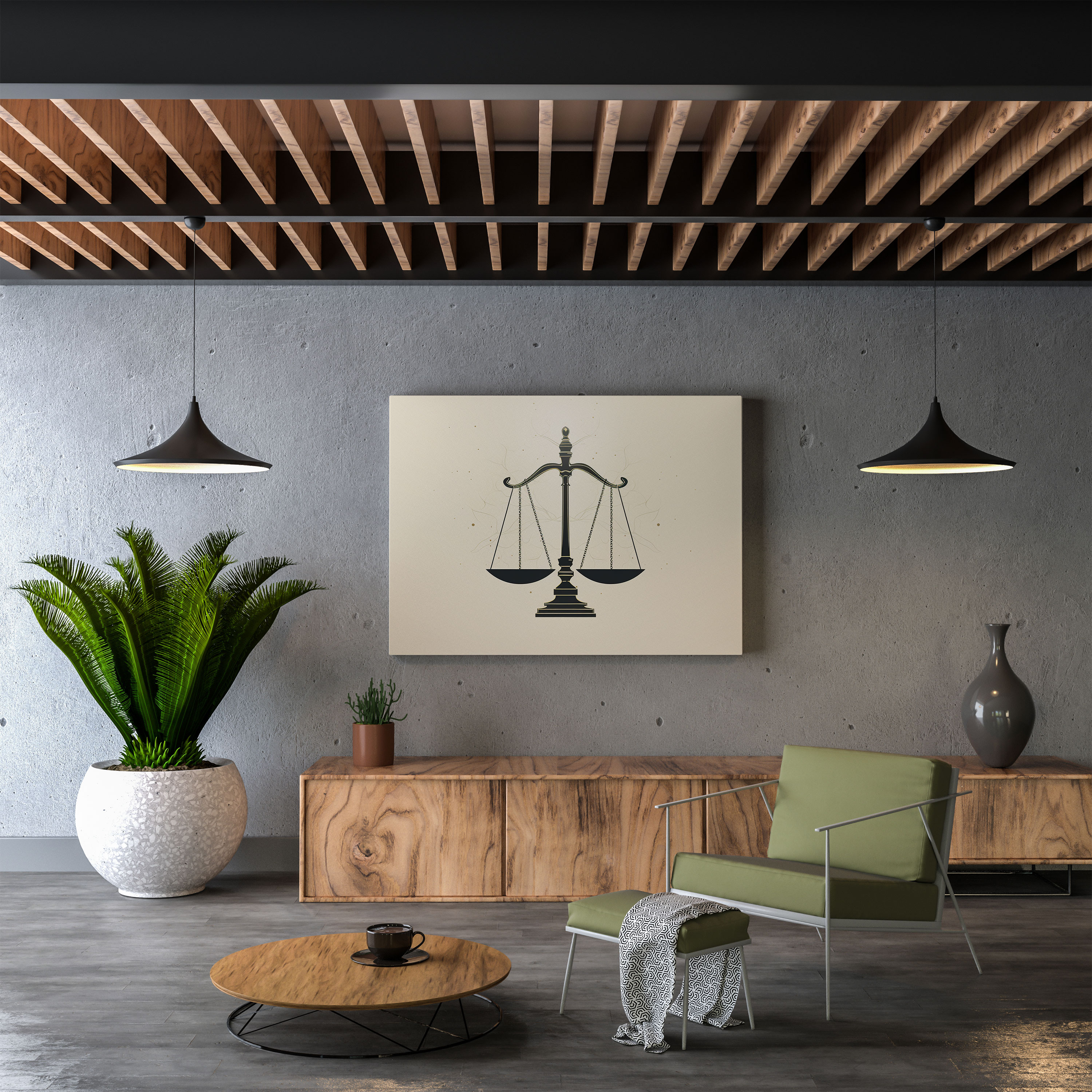 Balance Of Justice Canvas Print - Law, Balance Of Justice Canvas Print, Minimalist, Wall Art