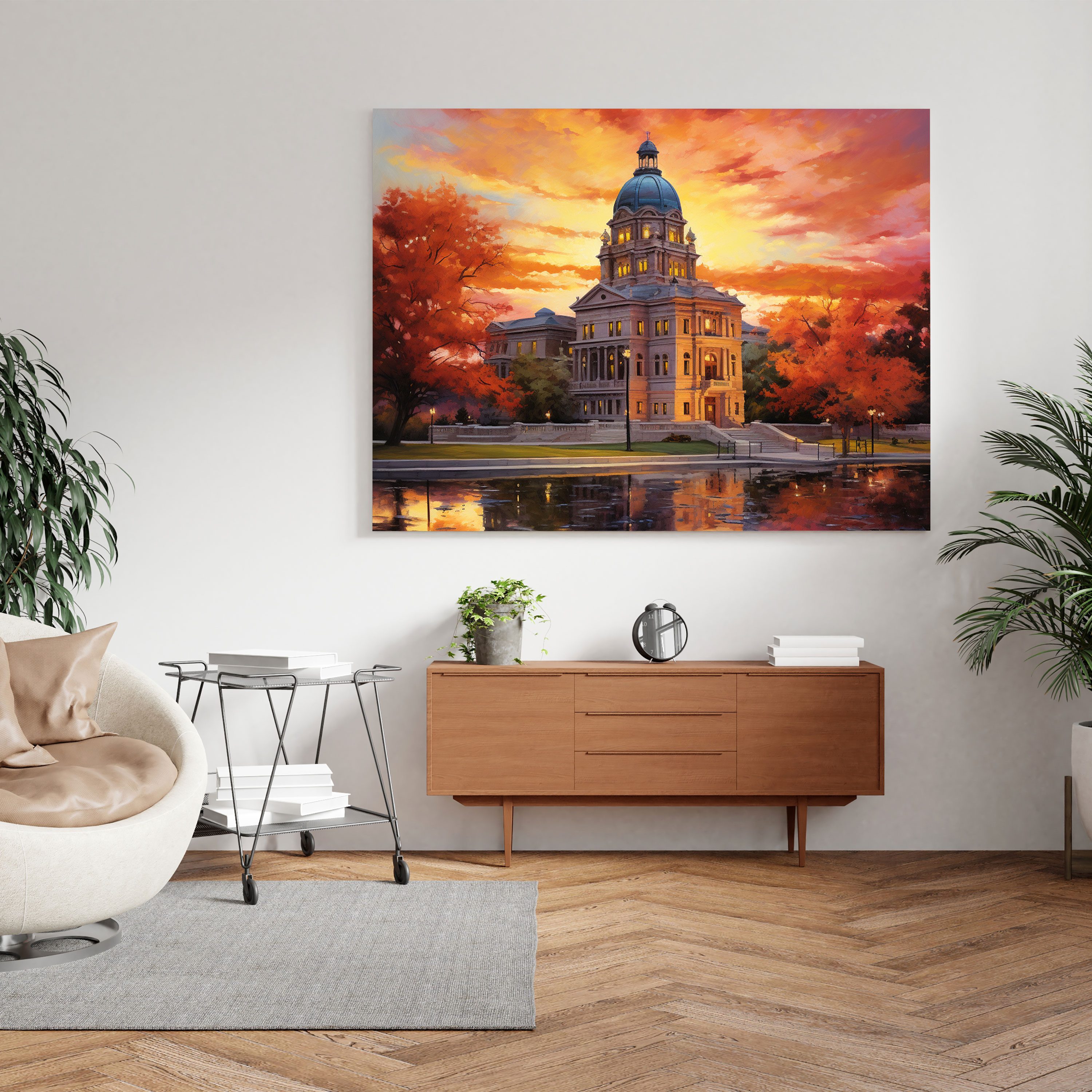 Courthouse Serenity Canvas Print - Law, Canvas Print, Canvas, Canvas Wall Art