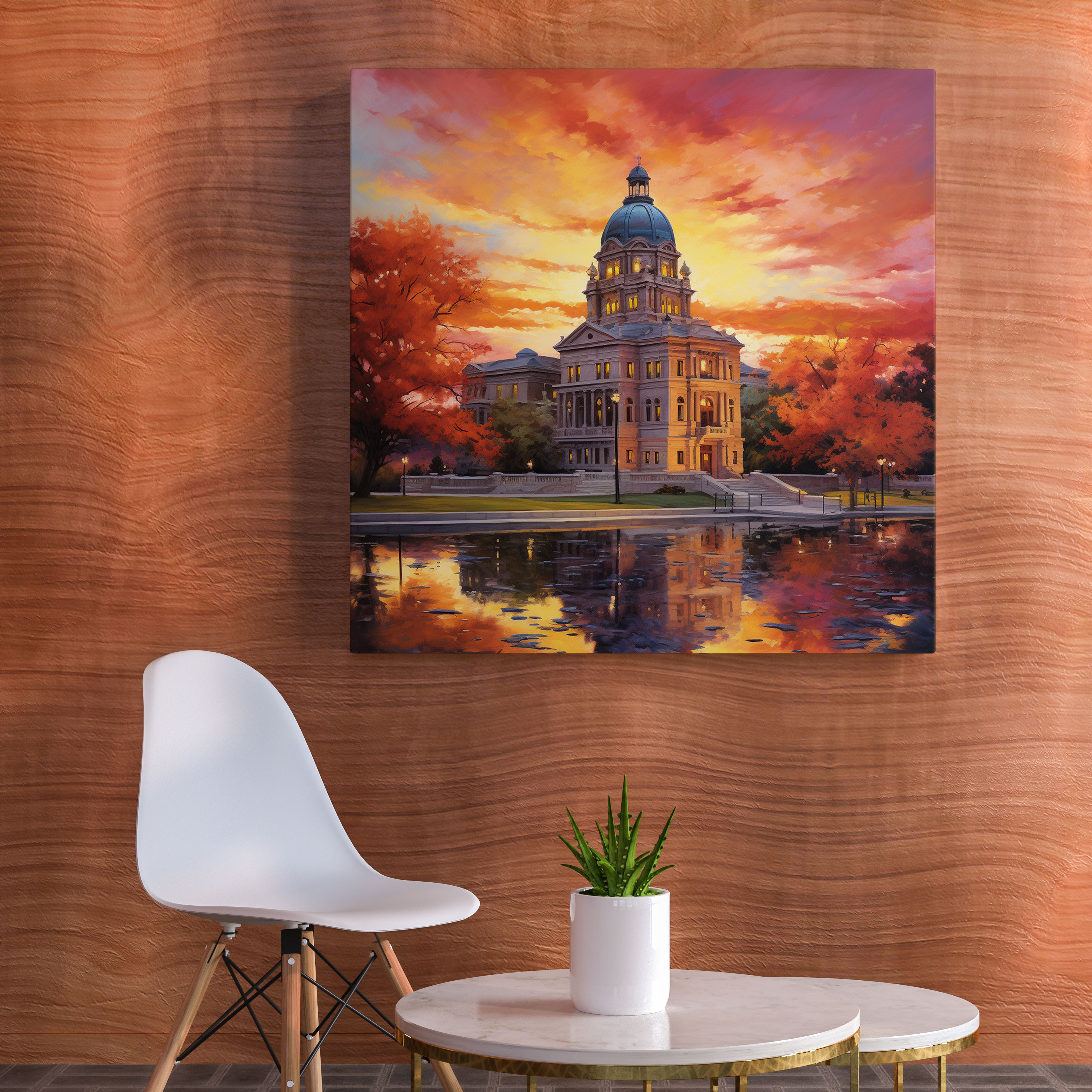Courthouse Serenity Canvas Print - Law, Canvas Print, Canvas, Canvas Wall Art