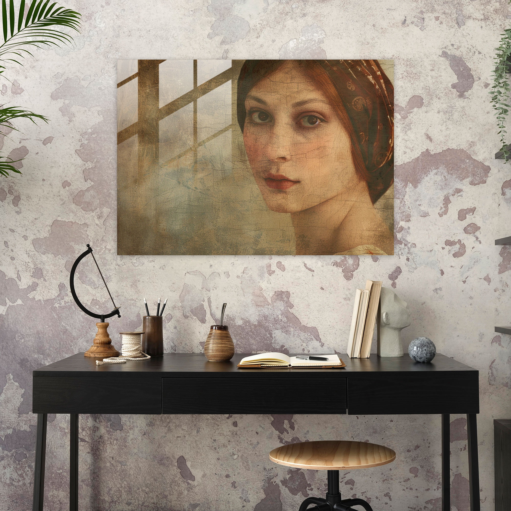Leonardo Da Vinci Wall Decoration: Mysterious Woman Portrait - Leonardo Da Vinci, Modern Art, Wall Decoration, Glass Print