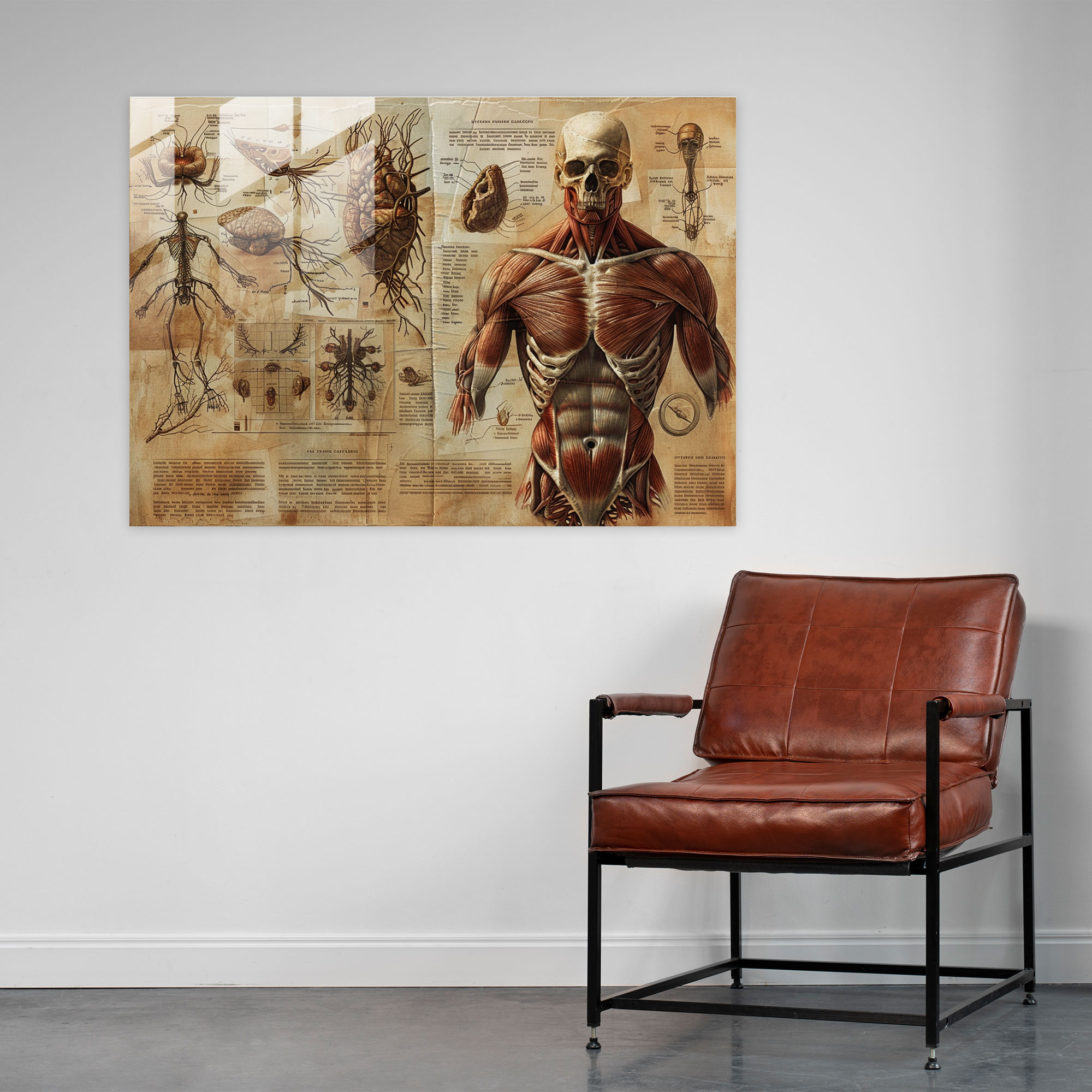 Leonardo Da Vinci Glass Art: Scientific Illustrations - Leonardo Da Vinci, Glass Art, Home Decoration, Modern Art