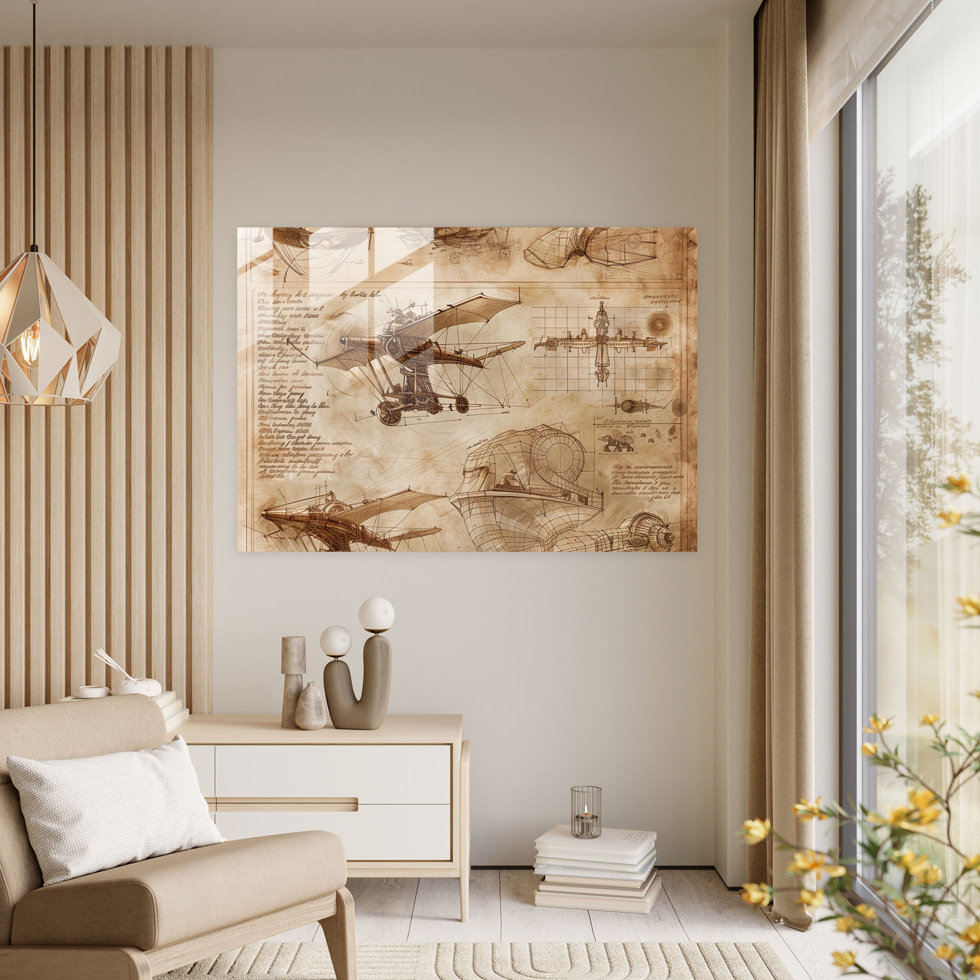 Leonardo Da Vinci Glass Print - Leonardo Da Vinci, Home Decoration, Leonardo Da Vinci, Glass Print