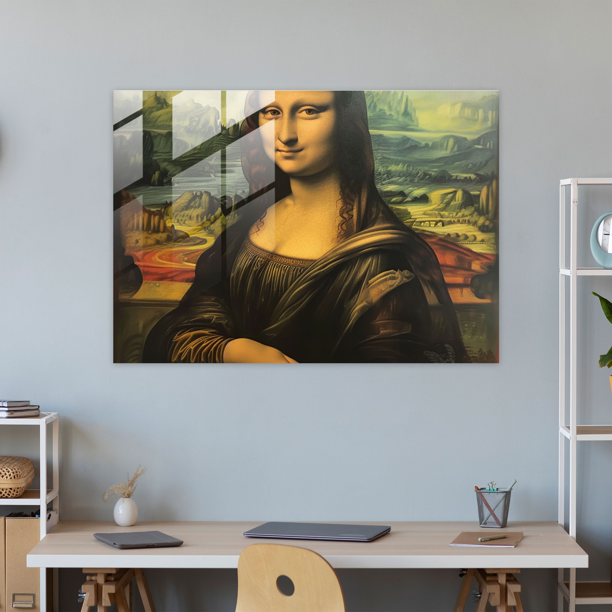 Leonardo Da Vinci Wall Decoration - Leonardo Da Vinci, Wall Decoration, Glass Art, Leonardo Da Vinci