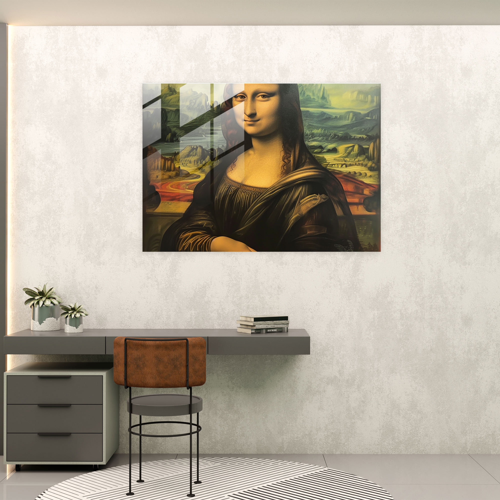 Leonardo Da Vinci Wall Decoration - Leonardo Da Vinci, Wall Decoration, Glass Art, Leonardo Da Vinci