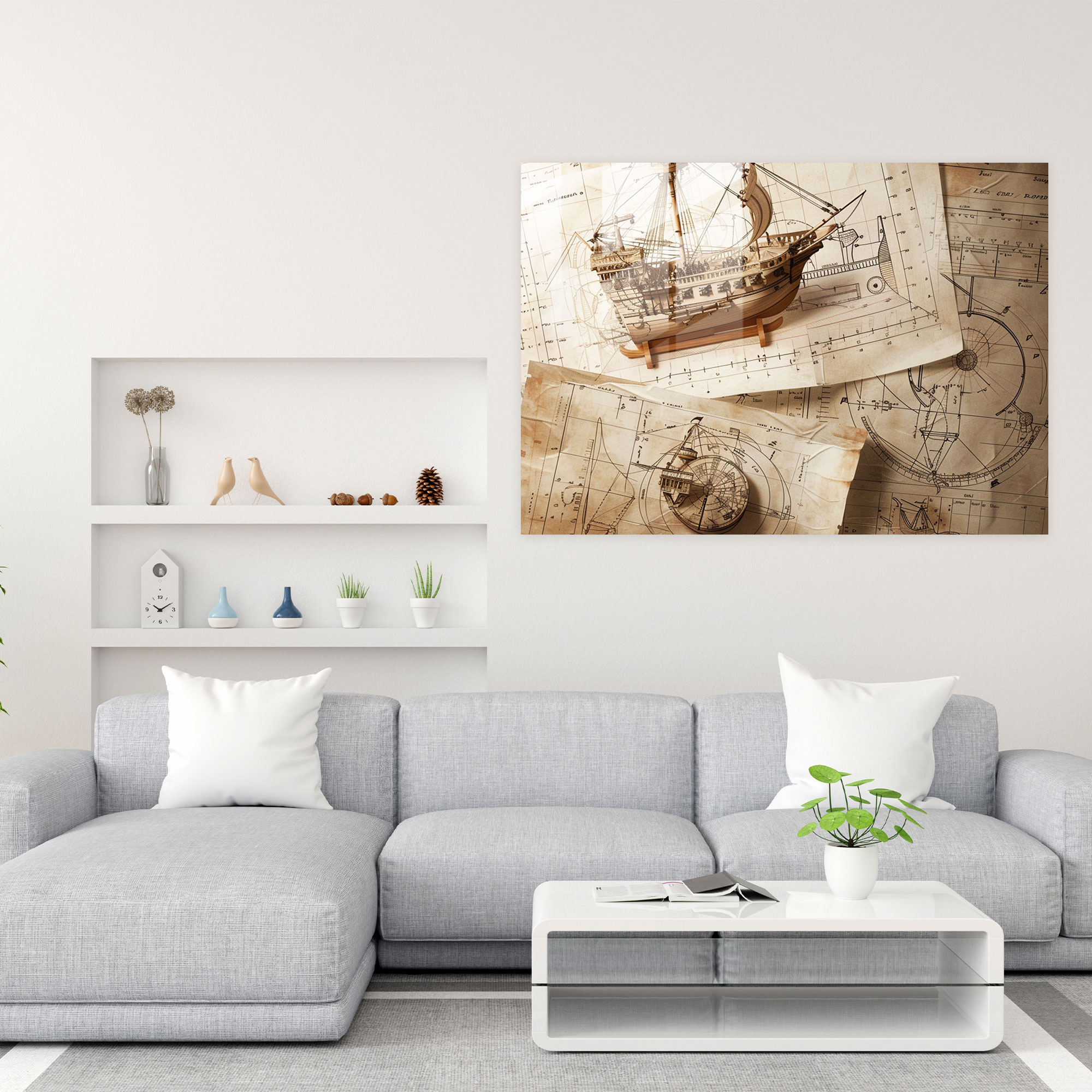 Leonardo Da Vinci Home Decoration - Leonardo Da Vinci, Leonardo Da Vinci, Glass Print, Home Decoration