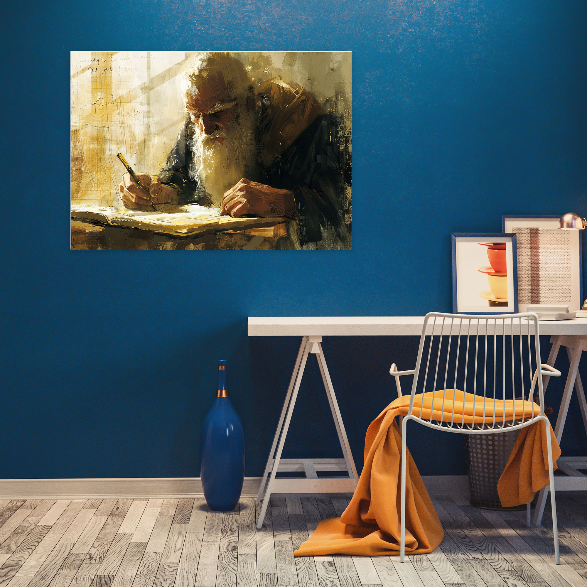 Leonardo Da Vinci Glass Print Wall Art - Leonardo Da Vinci, Wall Decoration, Glass Art, Home Decoration
