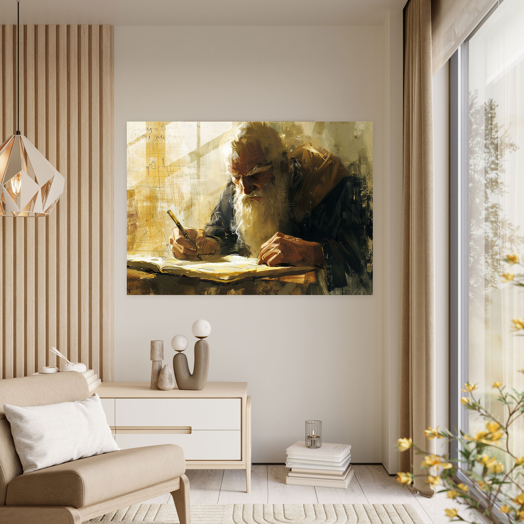 Leonardo Da Vinci Glass Print Wall Art - Leonardo Da Vinci, Wall Decoration, Glass Art, Home Decoration