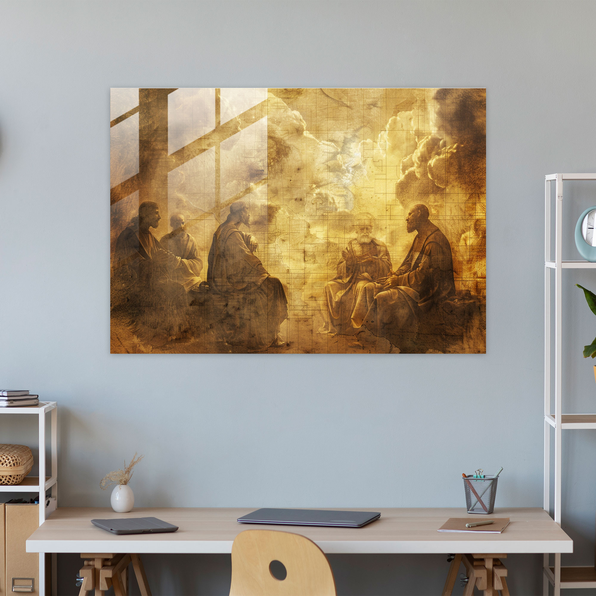 Religious Figures Glass Wall Art Modern Art - Leonardo Da Vinci, Glass Art, Glass Wall Art, Leonardo Da Vinci