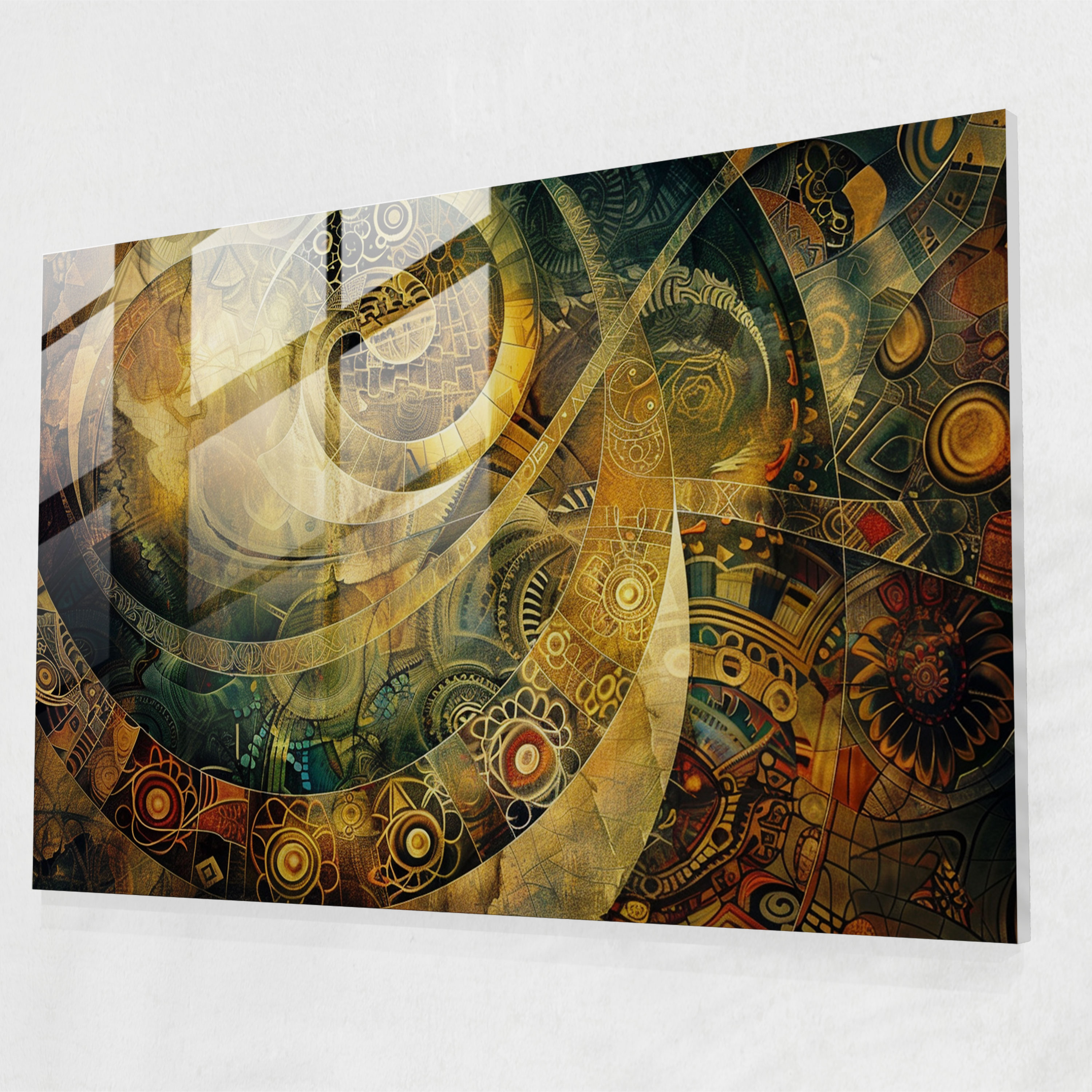 Leonardo Da Vinci Glass Art: Abstract Composition - Leonardo Da Vinci, Glass Print, Leonardo Da Vinci, Home Decoration