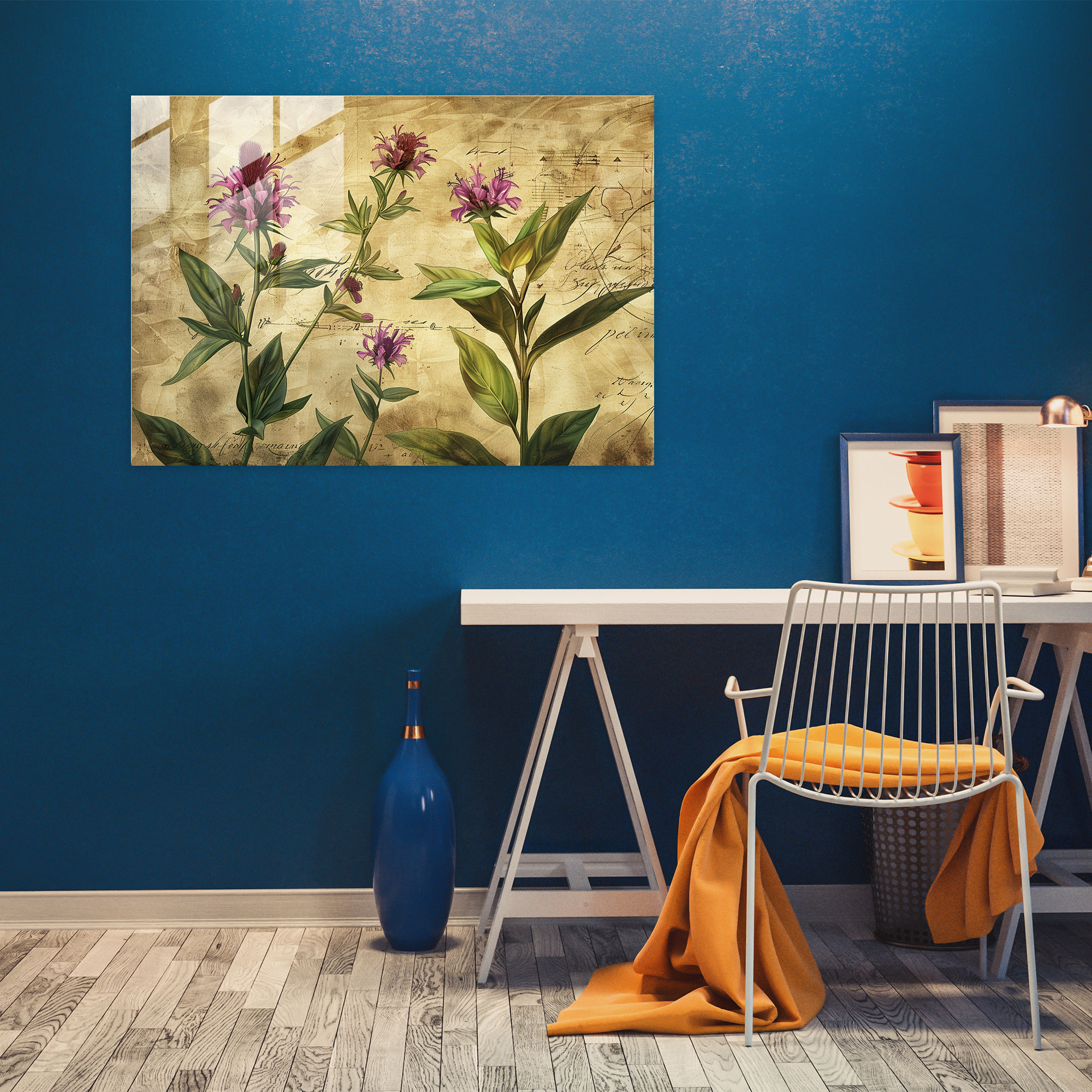 Leonardo Da Vinci Home Decoration: Botanical Illustration - Leonardo Da Vinci, Glass Art, Home Decoration, Leonardo Da Vinci