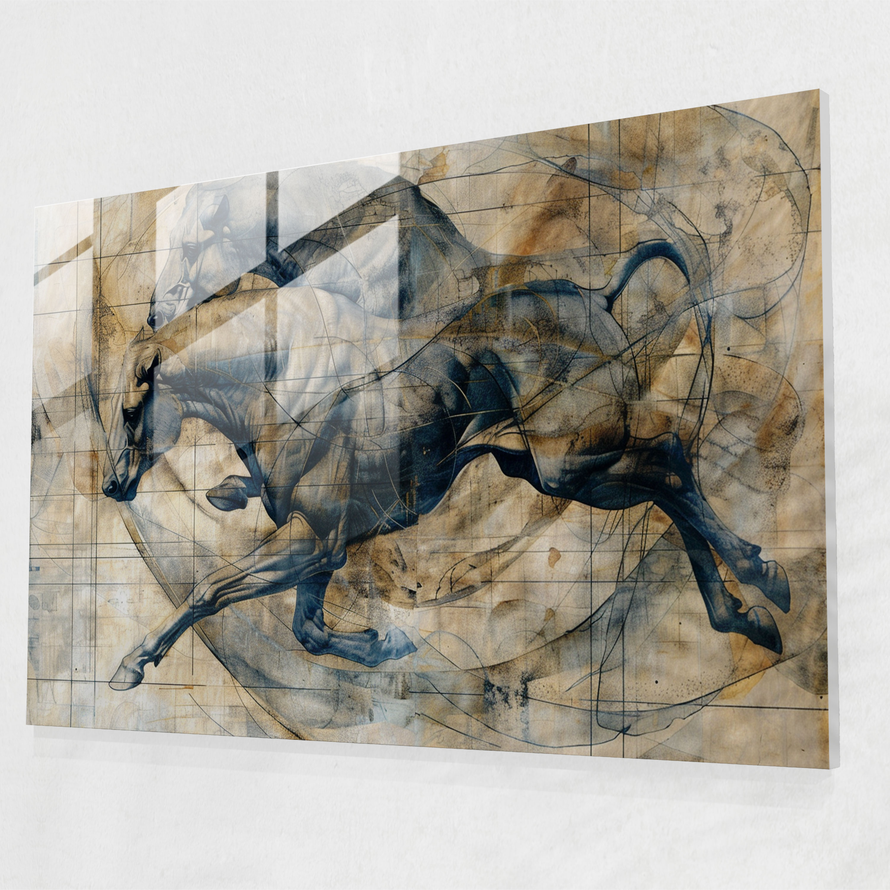 Dynamic Leonardo Da Vinci Glass Wall Art - Leonardo Da Vinci, Modern Art, Leonardo Da Vinci, Glass Art