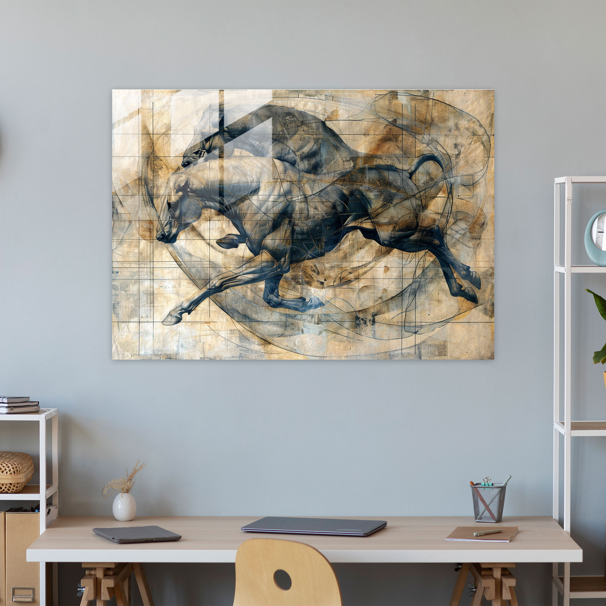 Dynamic Leonardo Da Vinci Glass Wall Art - Leonardo Da Vinci, Modern Art, Leonardo Da Vinci, Glass Art