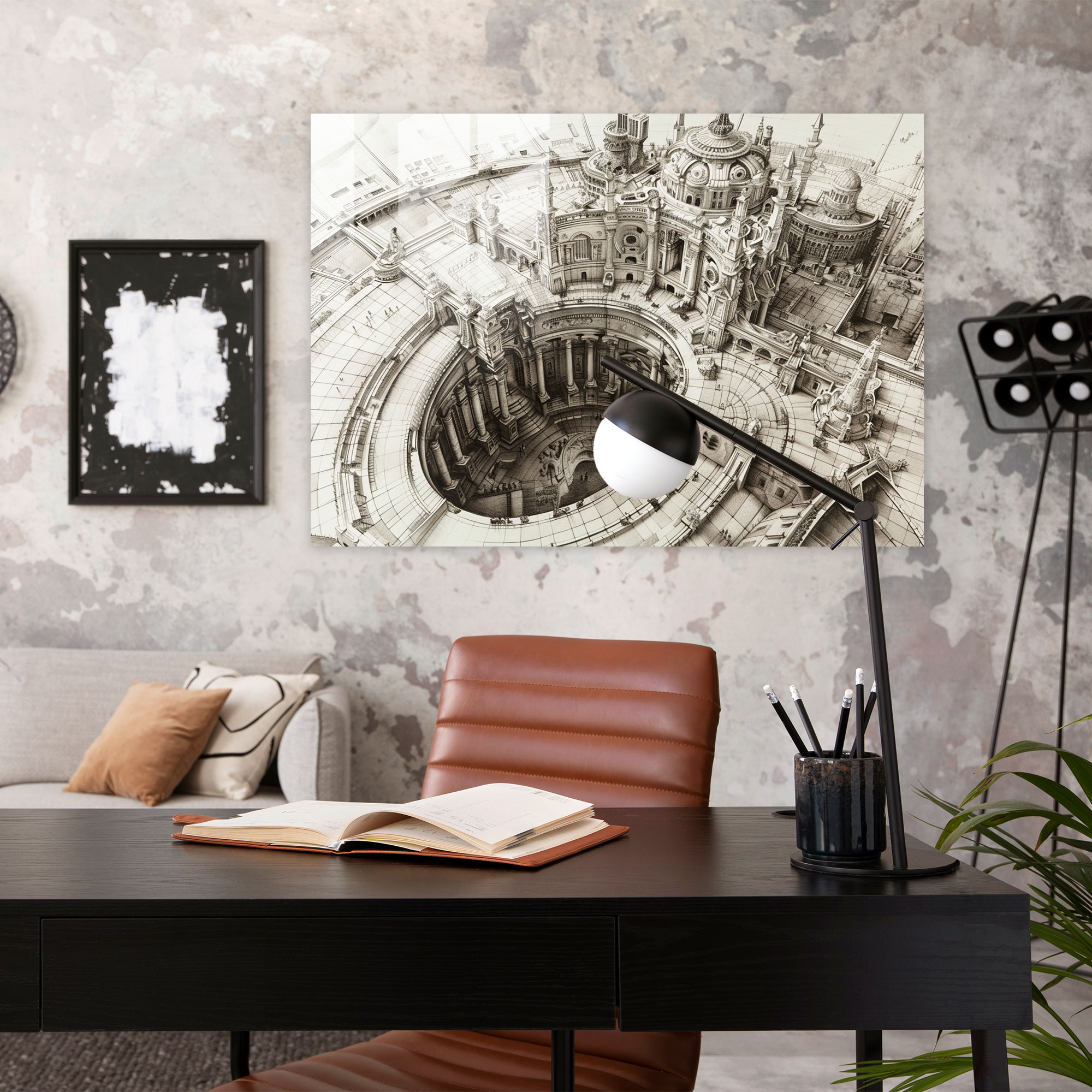 Intricate Leonardo Da Vinci Glass Print - Leonardo Da Vinci, Wall Decoration, Leonardo Da Vinci, Modern Art